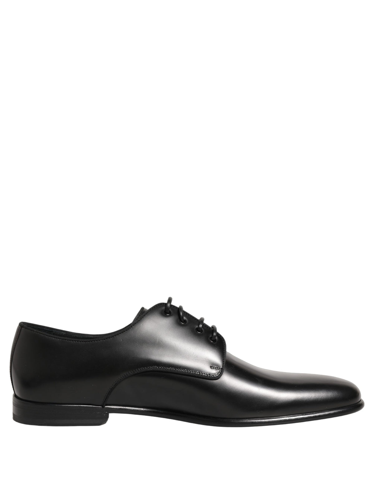 Dolce & Gabbana Black Leather Derby Dress Shoes - Timeless Elegance