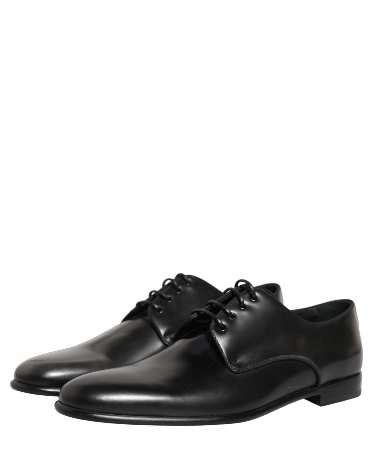 Dolce & Gabbana Black Leather Derby Dress Shoes - Timeless Luxury