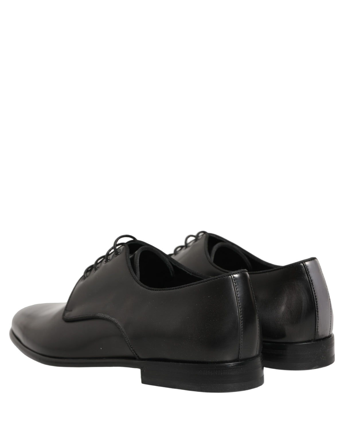 Dolce & Gabbana Black Leather Derby Dress Shoes, Timeless Luxury