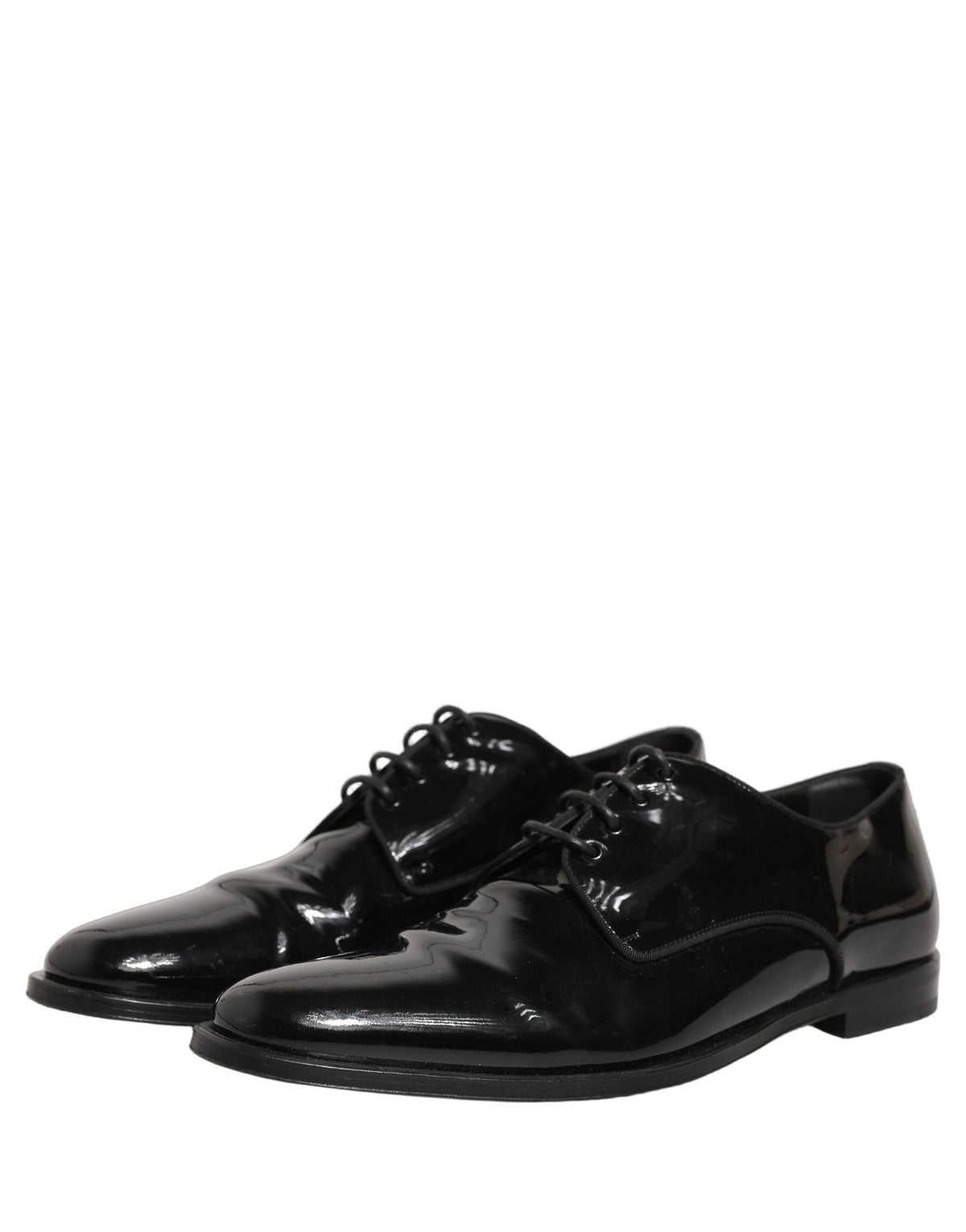 Dolce & Gabbana Black Leather Derby Shoes - Luxe Elegance