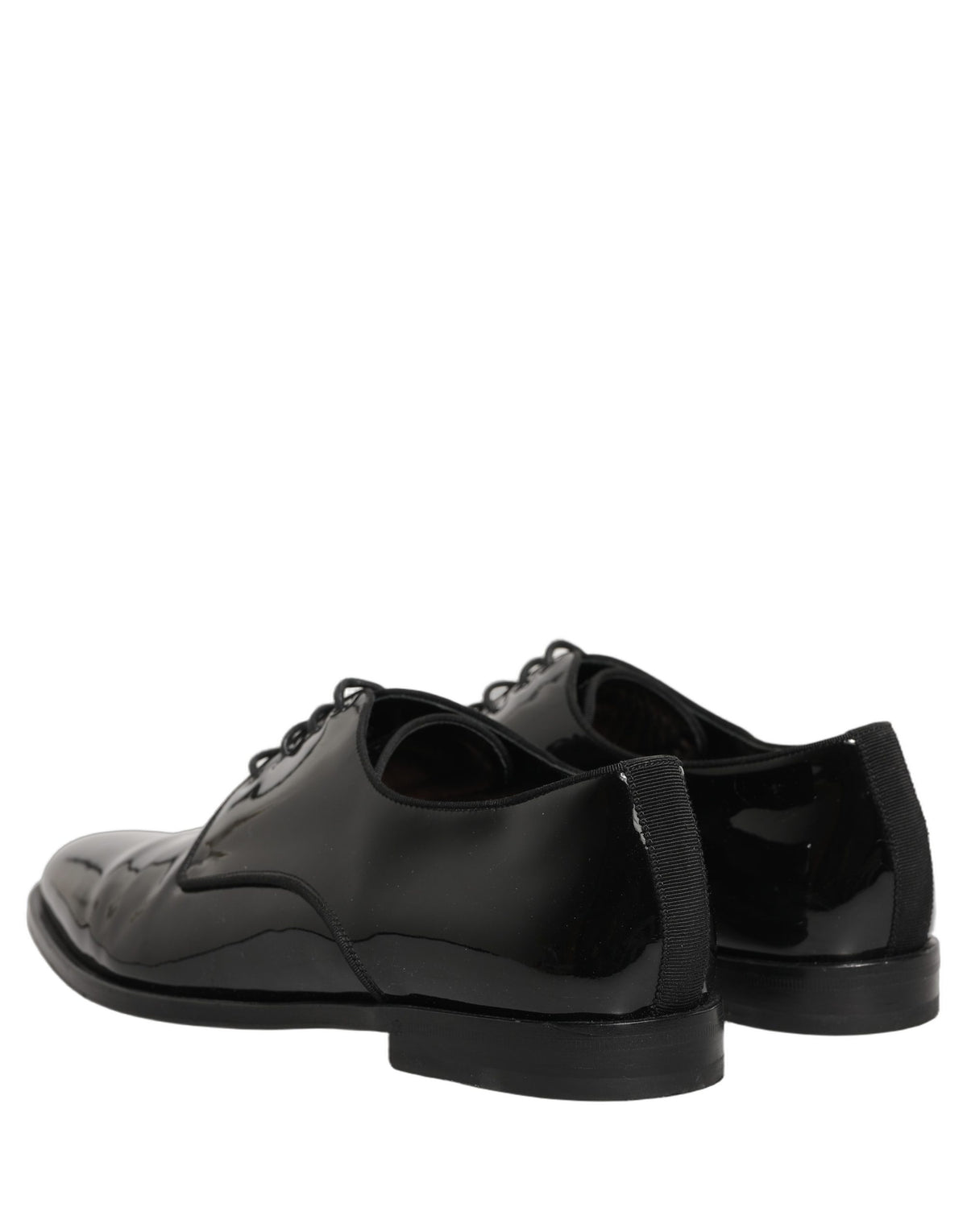 Dolce & Gabbana Black Leather Derby Shoes - Luxe Elegance