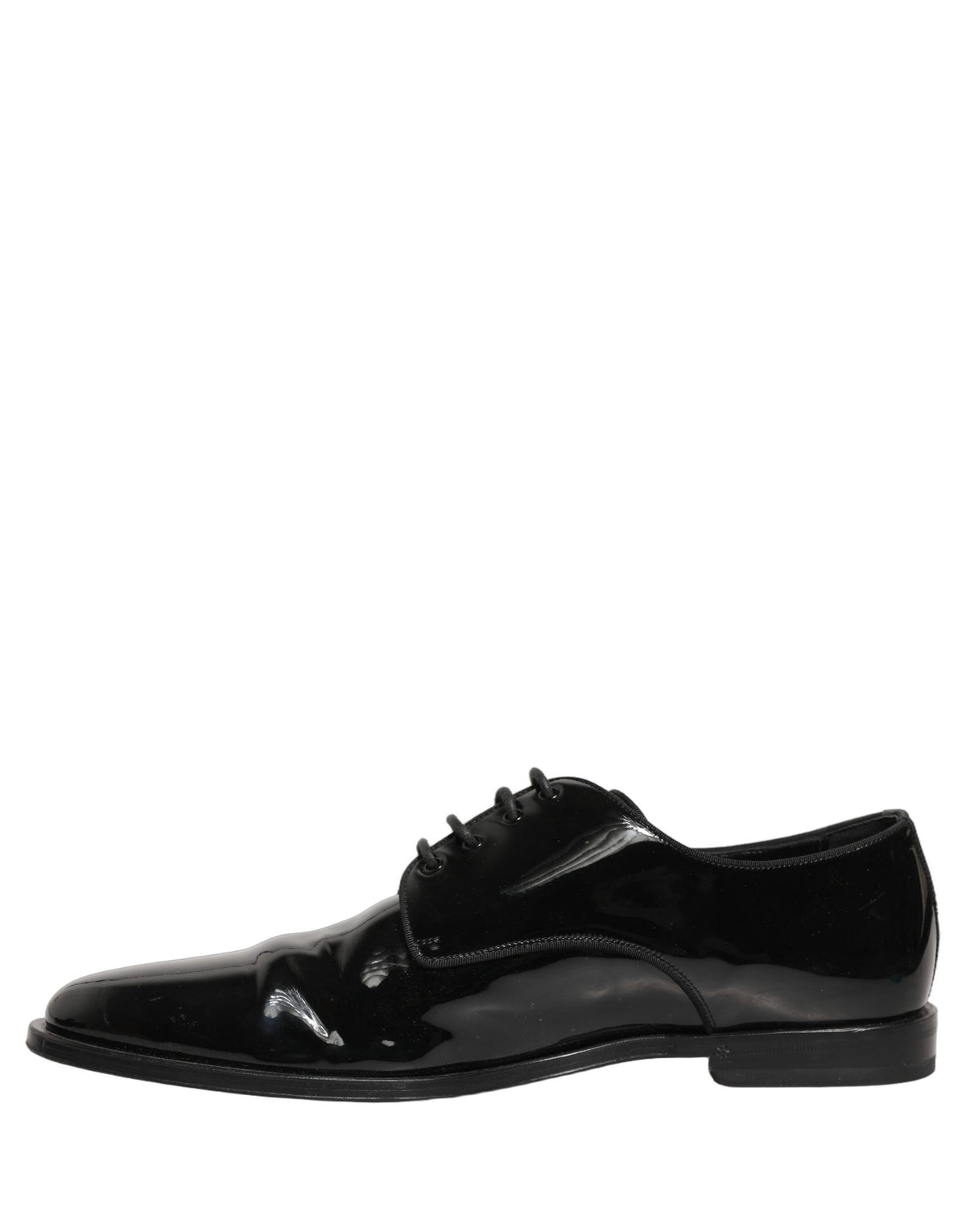 Dolce & Gabbana Black Leather Derby Shoes - Luxe Elegance