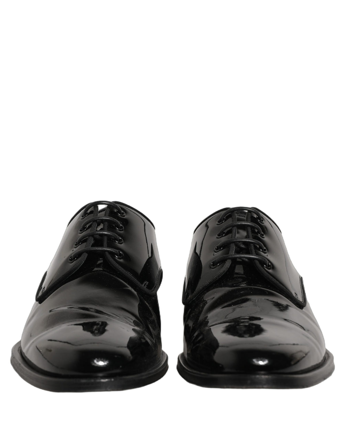 Dolce & Gabbana Black Leather Derby Dress Shoes - Timeless Luxury