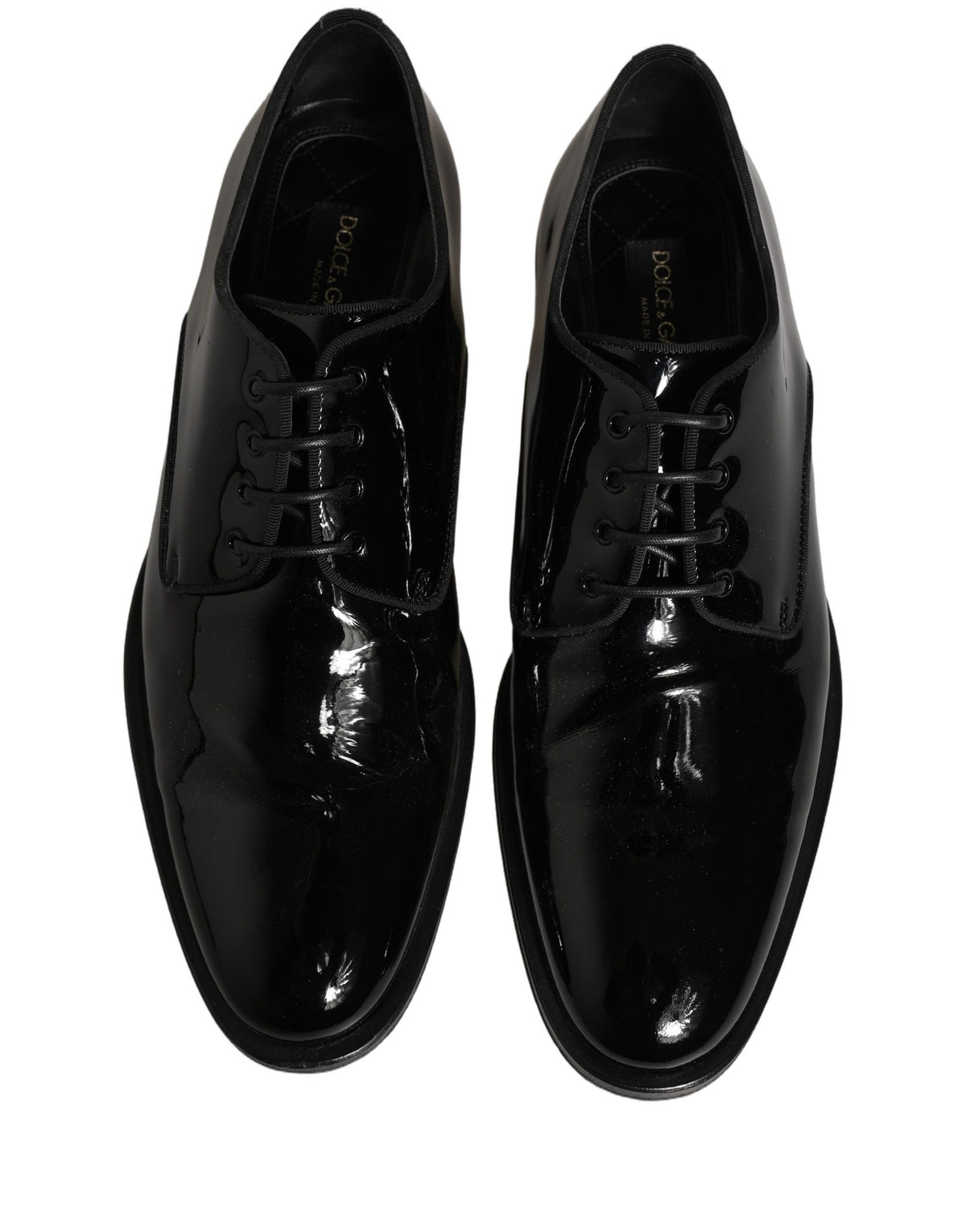 Dolce & Gabbana Black Leather Derby Dress Shoes for Timeless Elegance