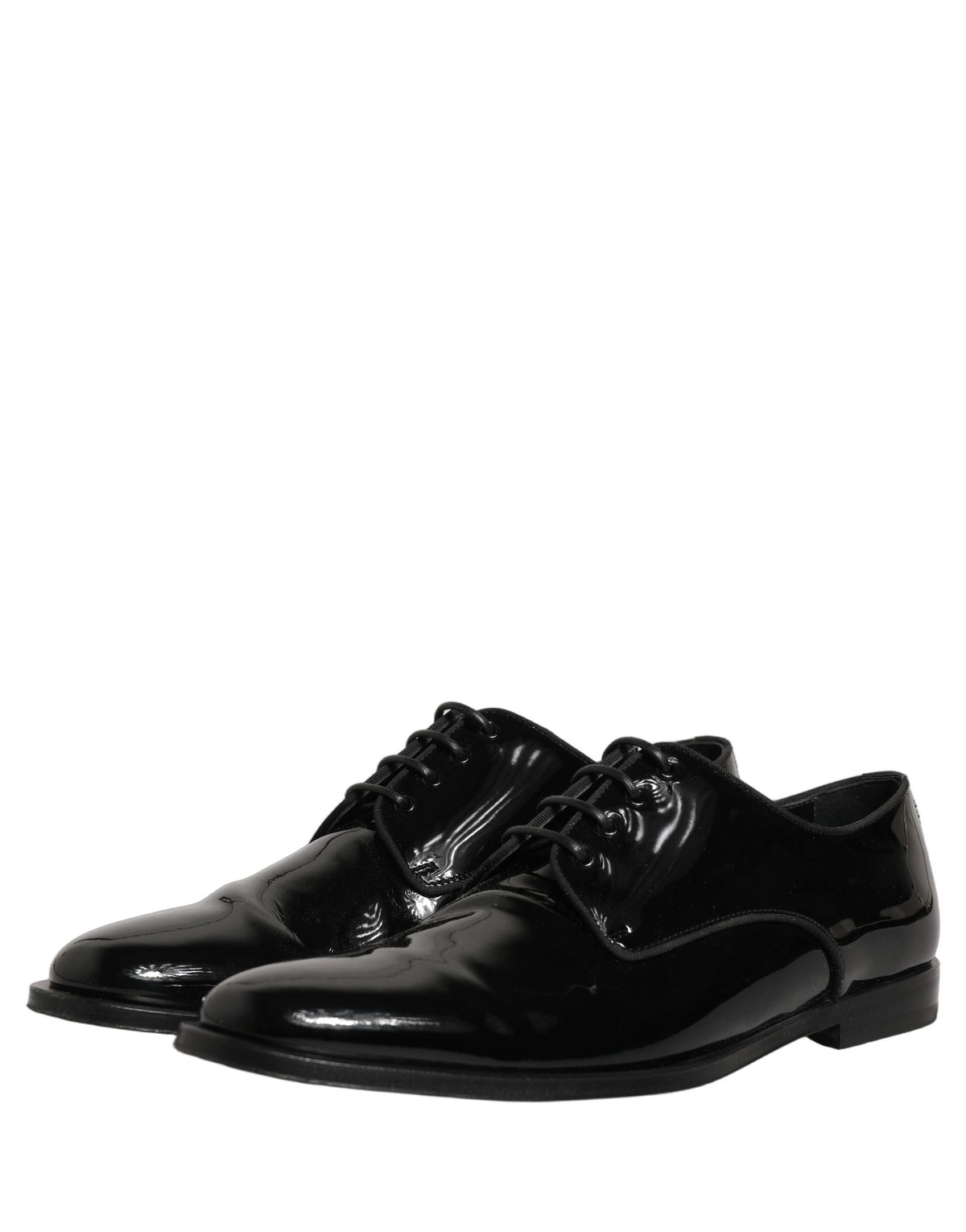 Dolce & Gabbana Black Leather Derby Dress Shoes - Timeless Luxury