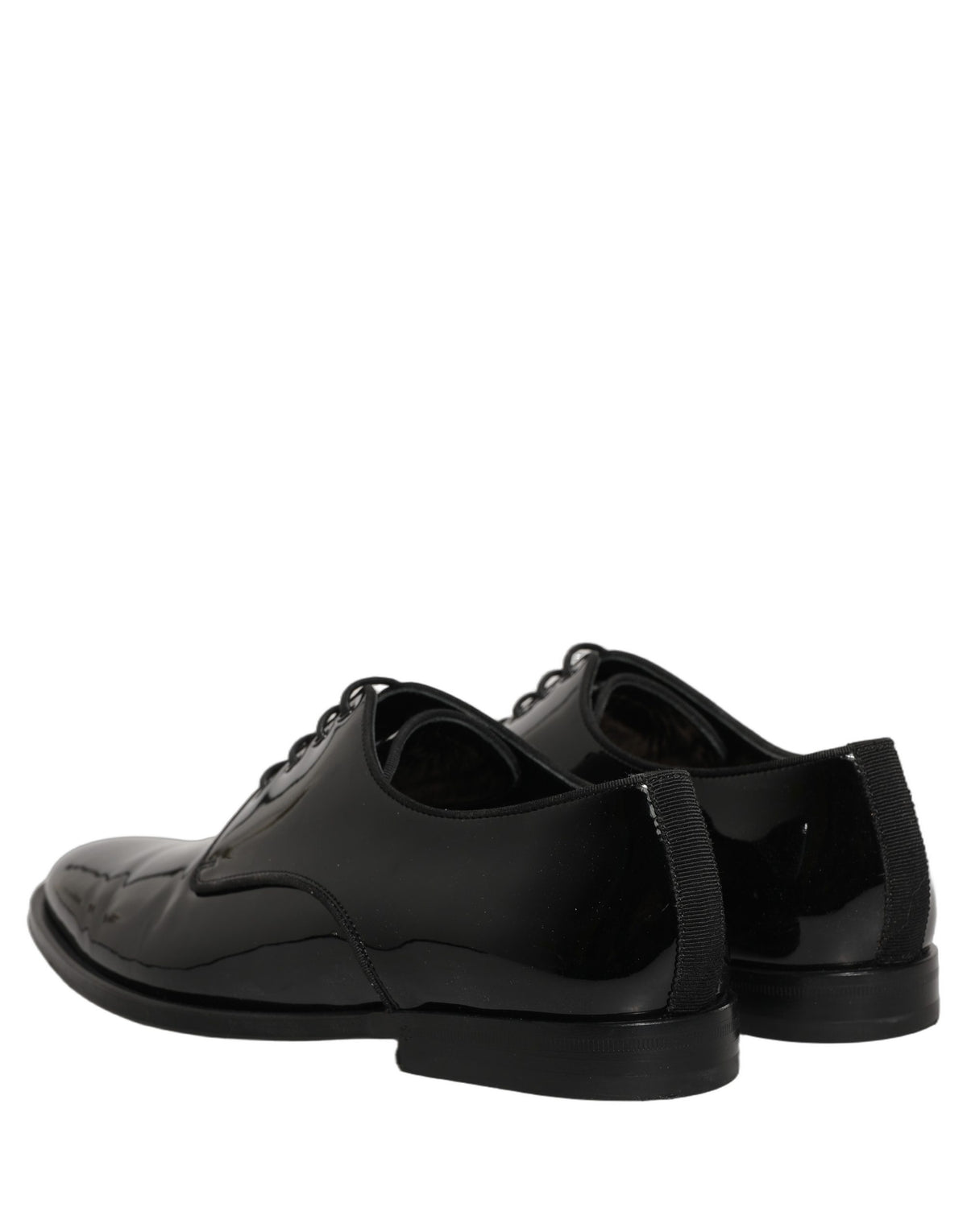 Dolce & Gabbana Black Leather Derby Dress Shoes - Timeless Elegance