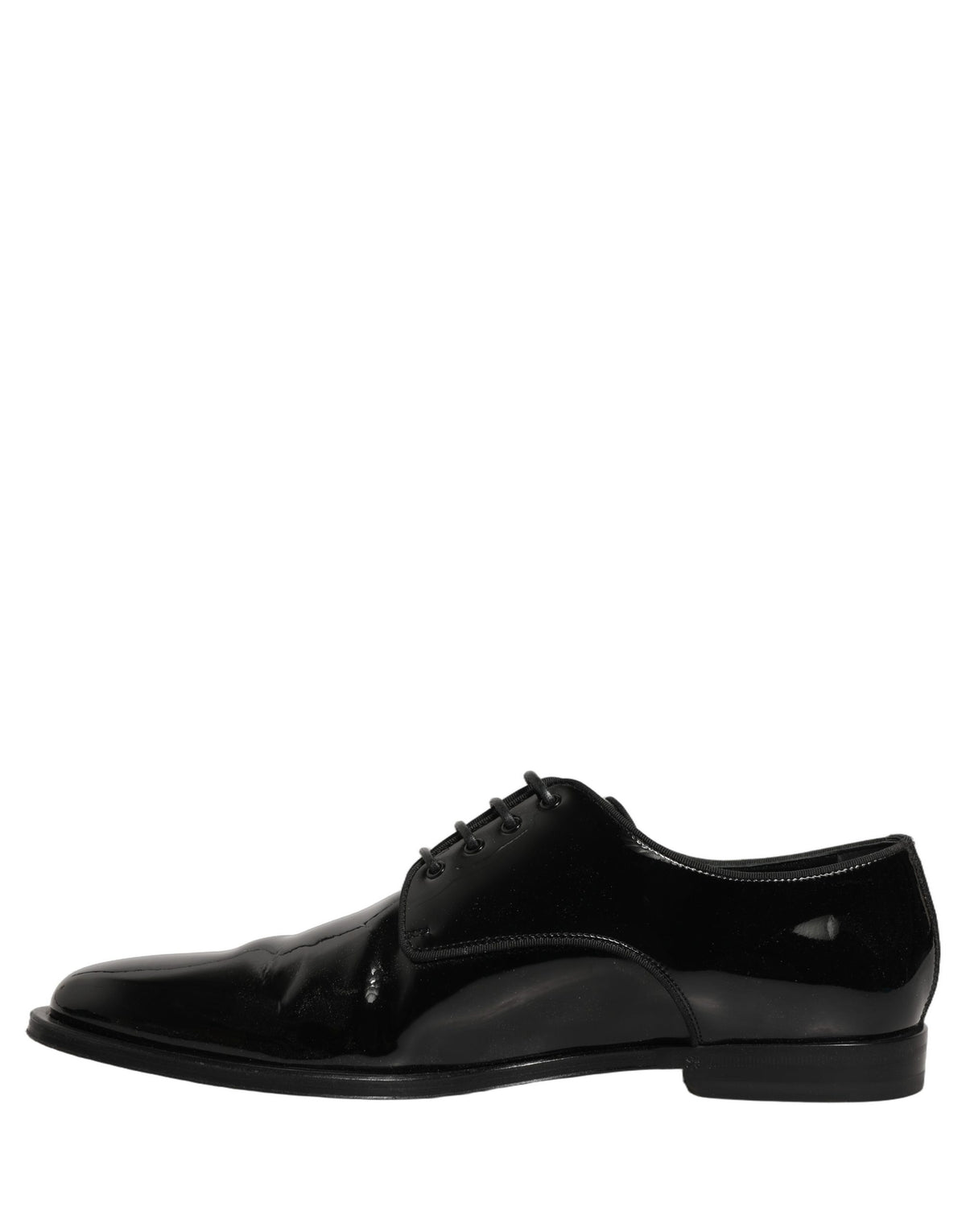Dolce & Gabbana Black Leather Derby Dress Shoes for Timeless Elegance