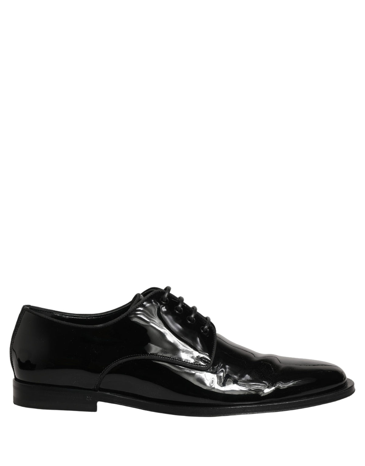 Dolce & Gabbana Black Leather Derby Dress Shoes - Timeless Luxury