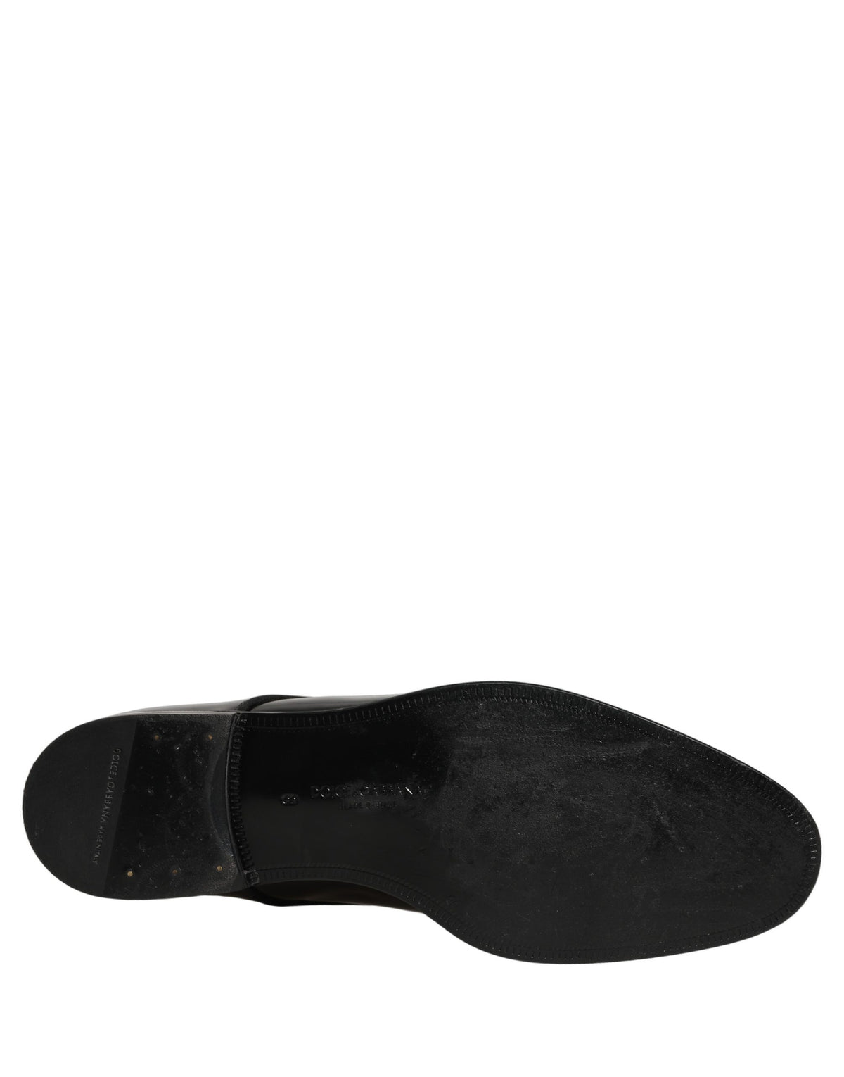 Dolce & Gabbana Black Leather Derby Dress Shoes - Luxury Elegance