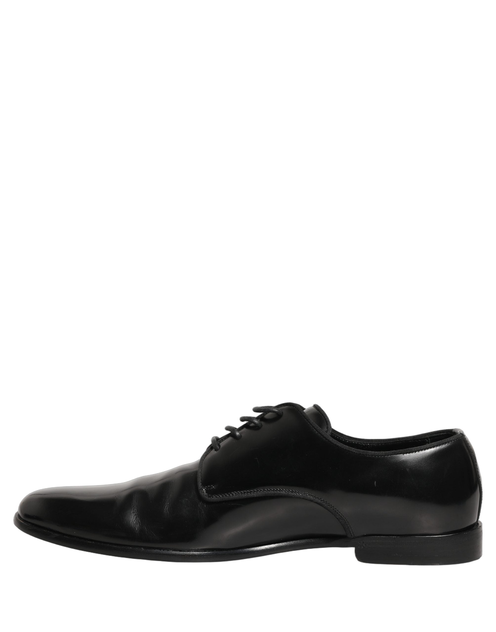 Dolce & Gabbana Black Leather Derby Dress Shoes, Timeless Luxury
