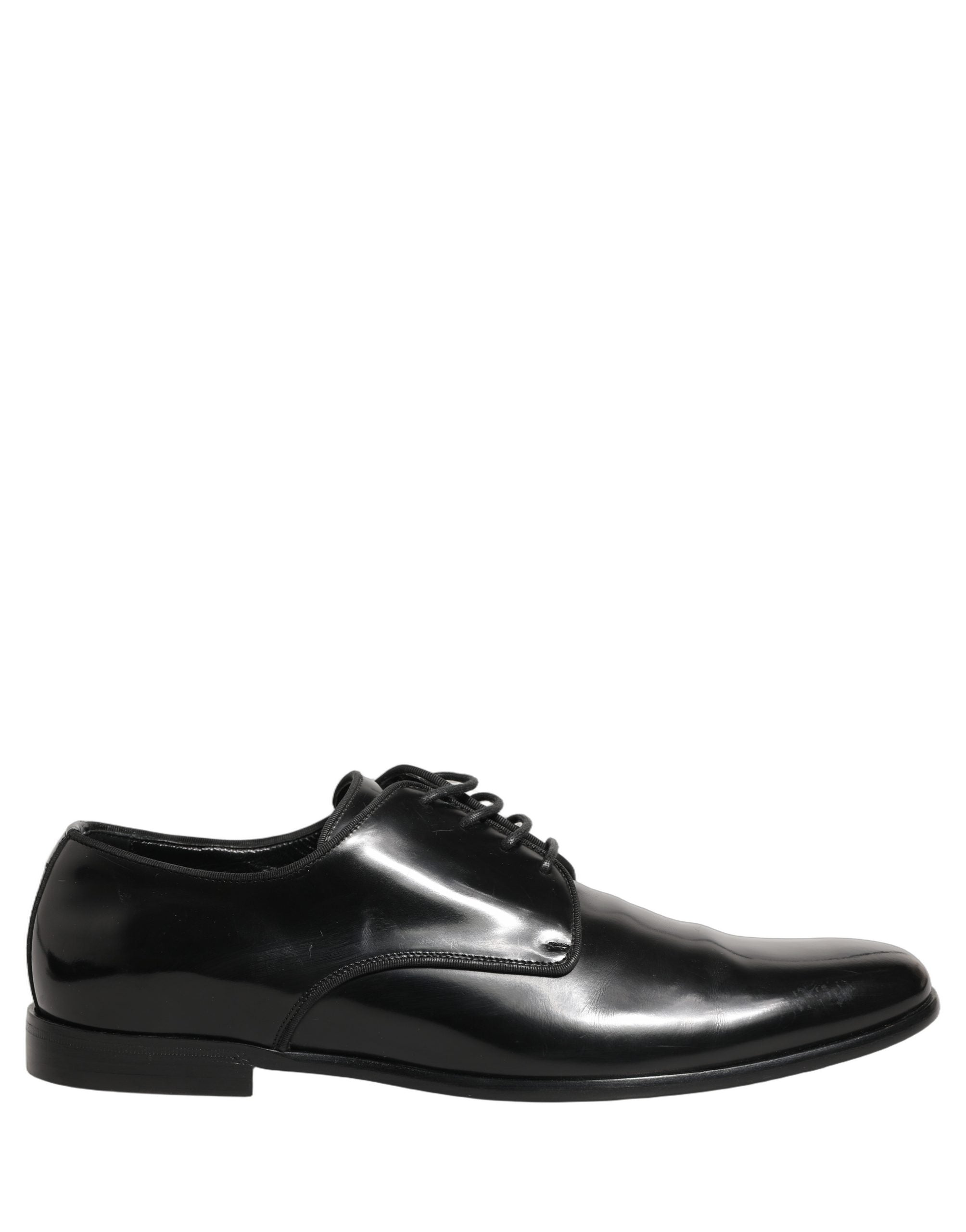 Dolce & Gabbana Black Leather Derby Shoes - Timeless Luxury