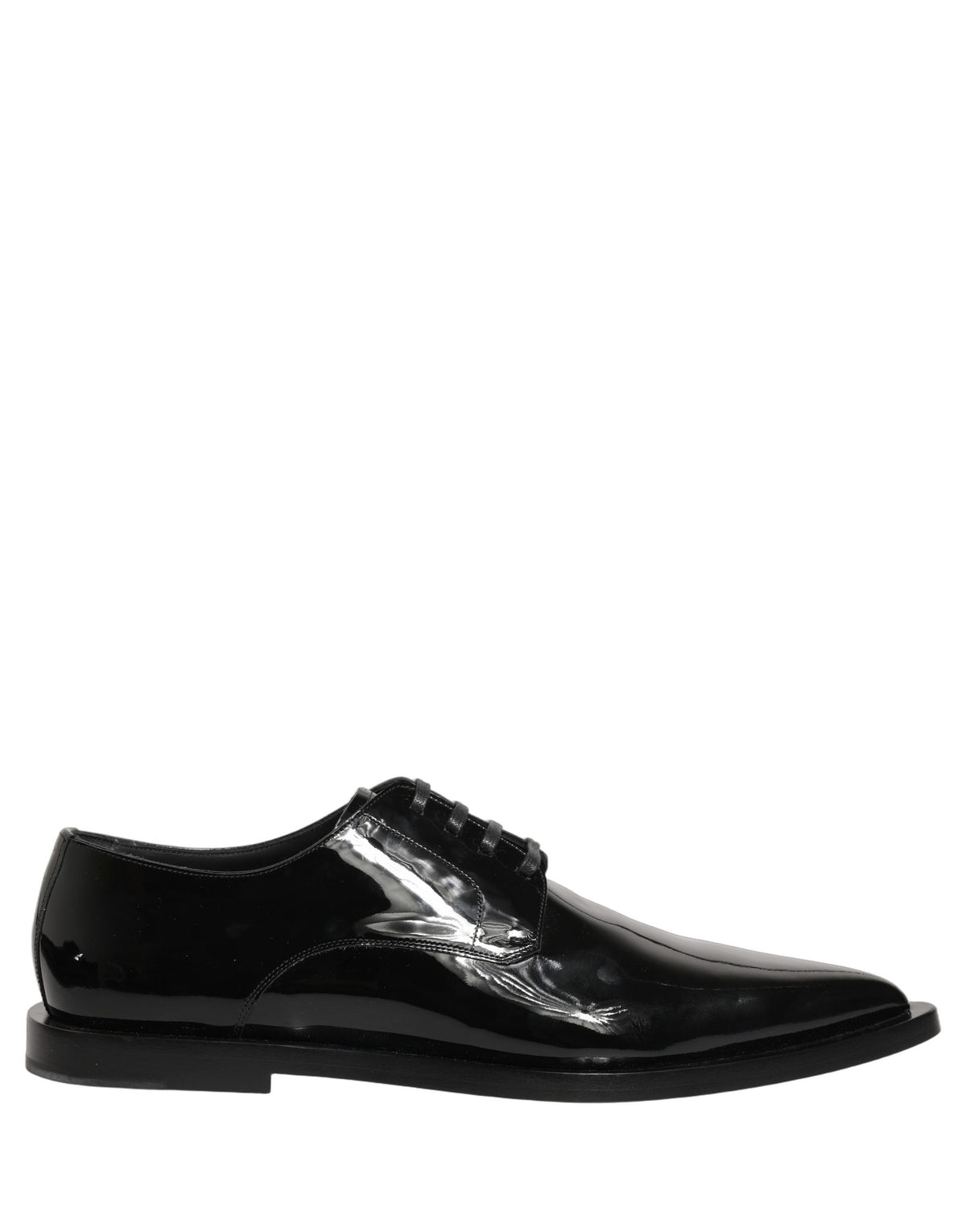 Dolce & Gabbana Black Leather Derby Dress Shoes - Timeless Elegance