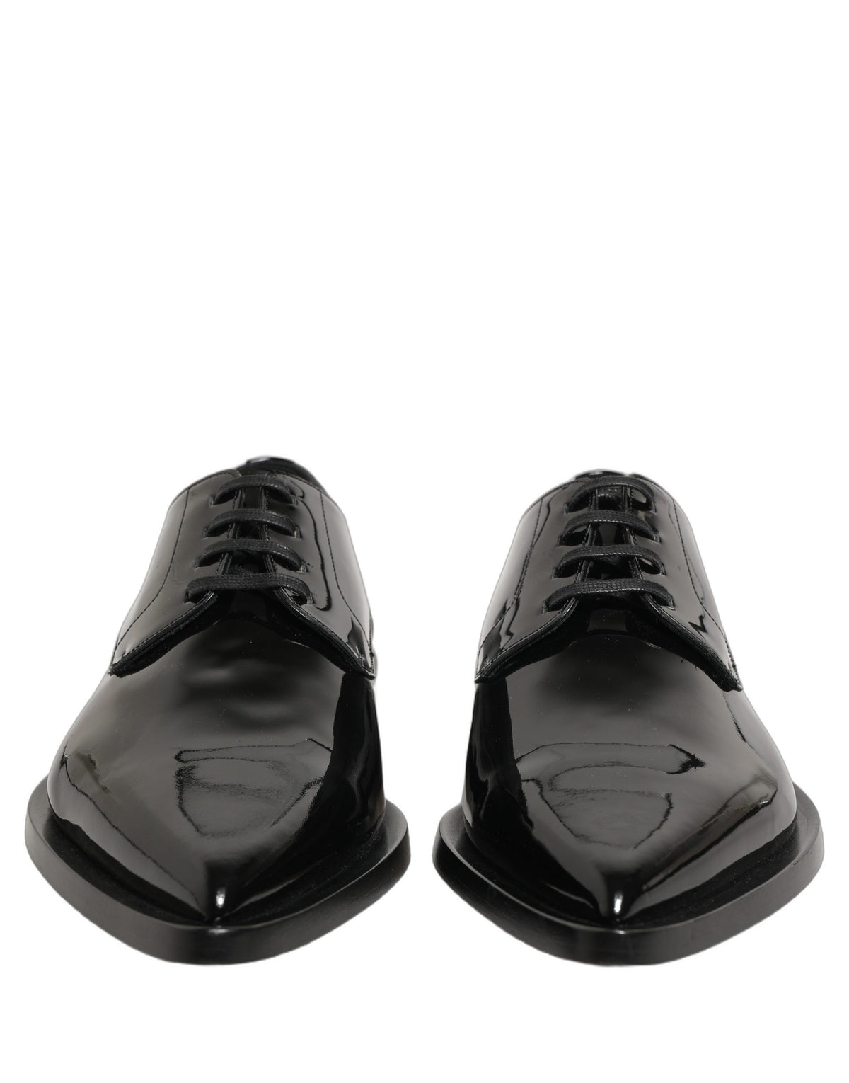 Dolce & Gabbana Black Leather Derby Dress Shoes - Timeless Elegance