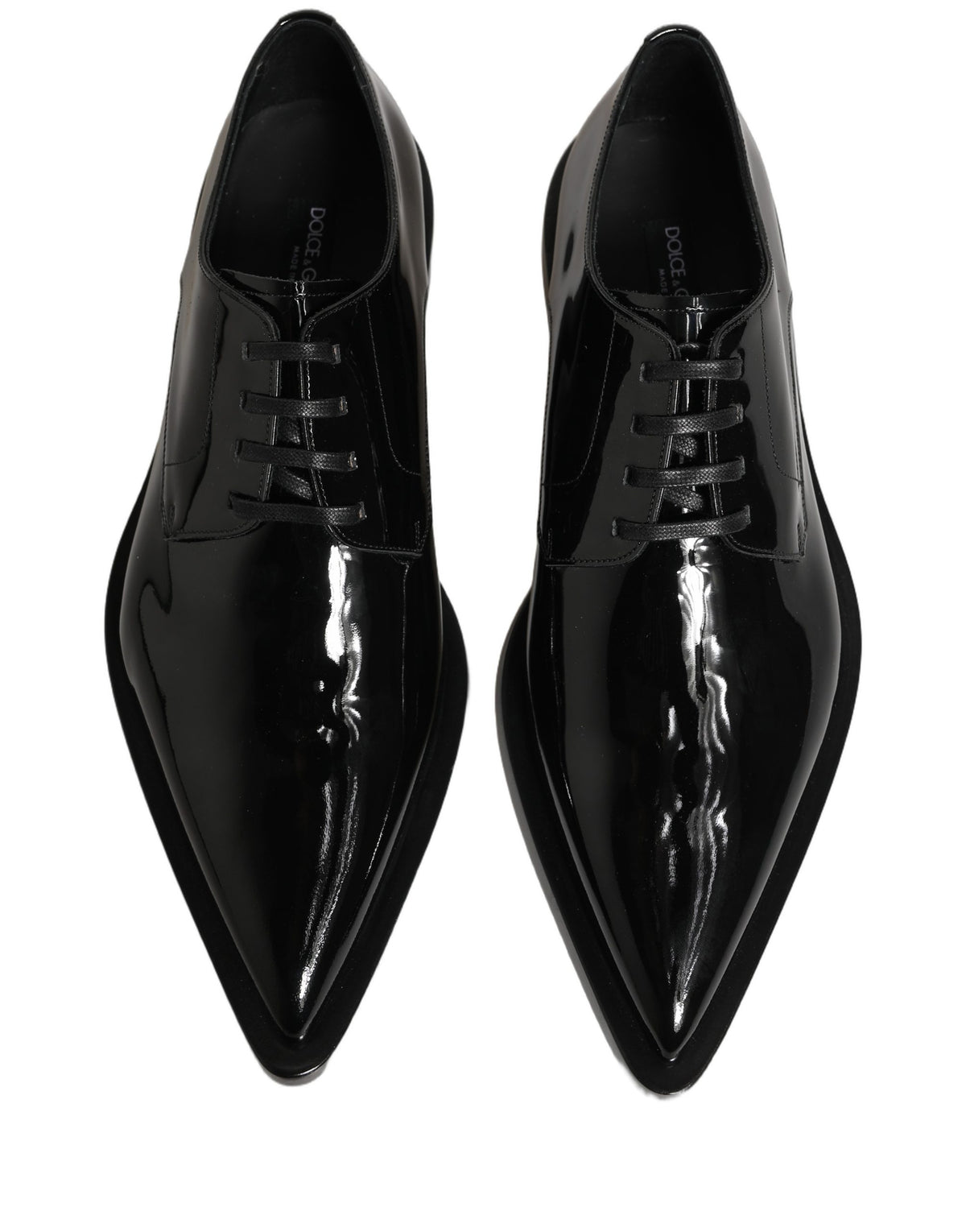 Dolce & Gabbana Black Leather Derby Dress Shoes - Timeless Elegance