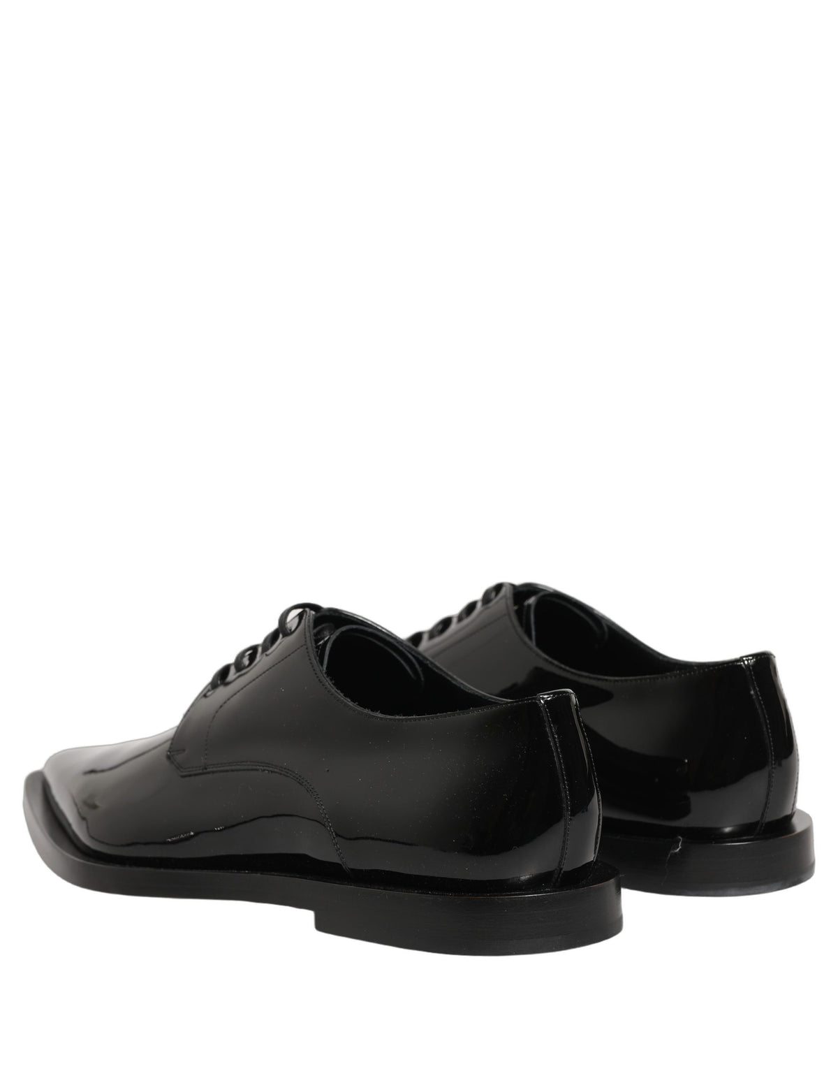 Dolce & Gabbana Black Leather Derby Dress Shoes - Artisanal Luxury