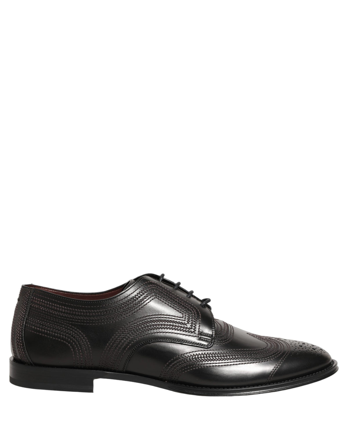 Dolce & Gabbana Black Leather Derby Shoes - Timeless Luxury