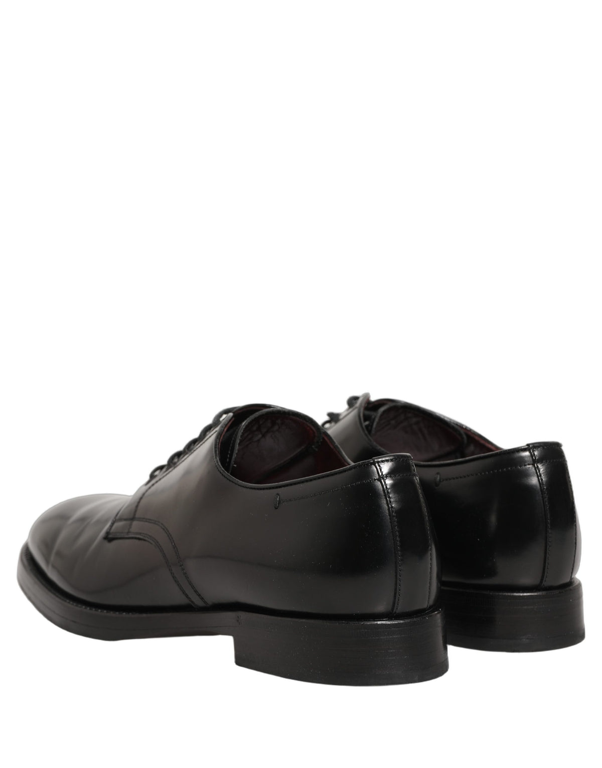 Dolce & Gabbana Black Leather Derby Dress Shoes - Timeless Elegance