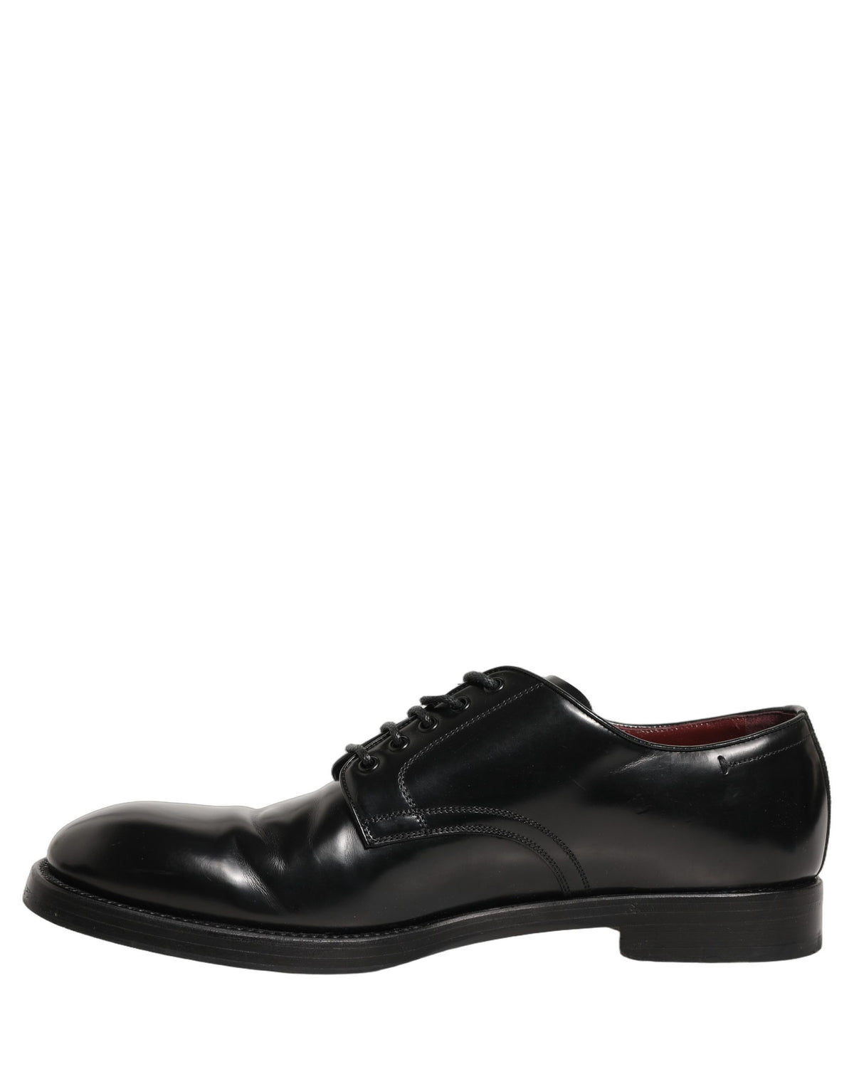 Dolce & Gabbana Black Leather Derby Dress Shoes, Timeless Elegance