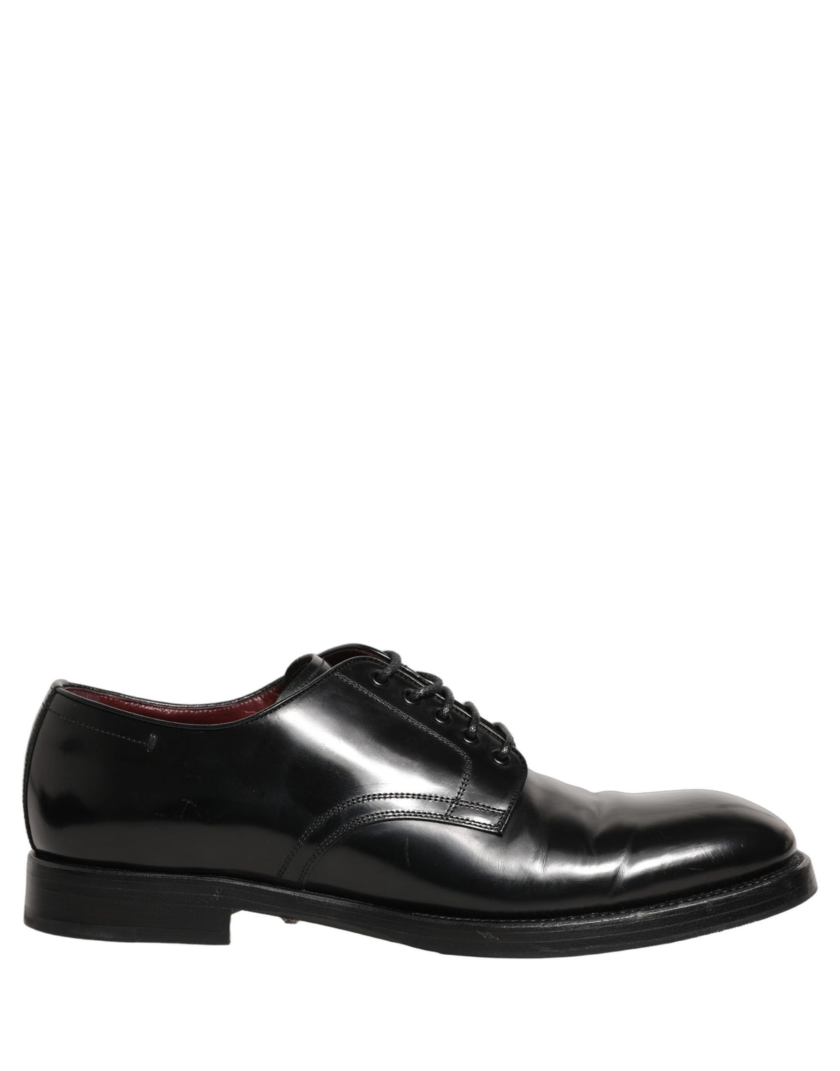 Dolce & Gabbana Black Leather Derby Dress Shoes - Timeless Elegance