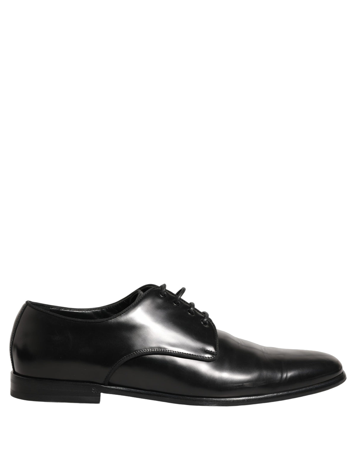 Dolce & Gabbana Black Leather Derby Dress Shoes, Timeless Luxury