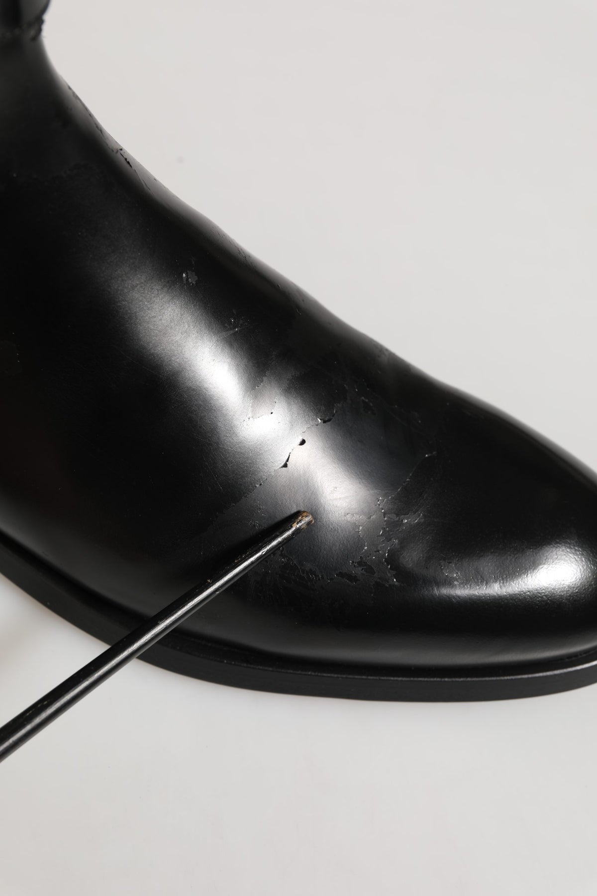 Dolce & Gabbana Black Leather Mid Calf Boots - Timeless Luxury