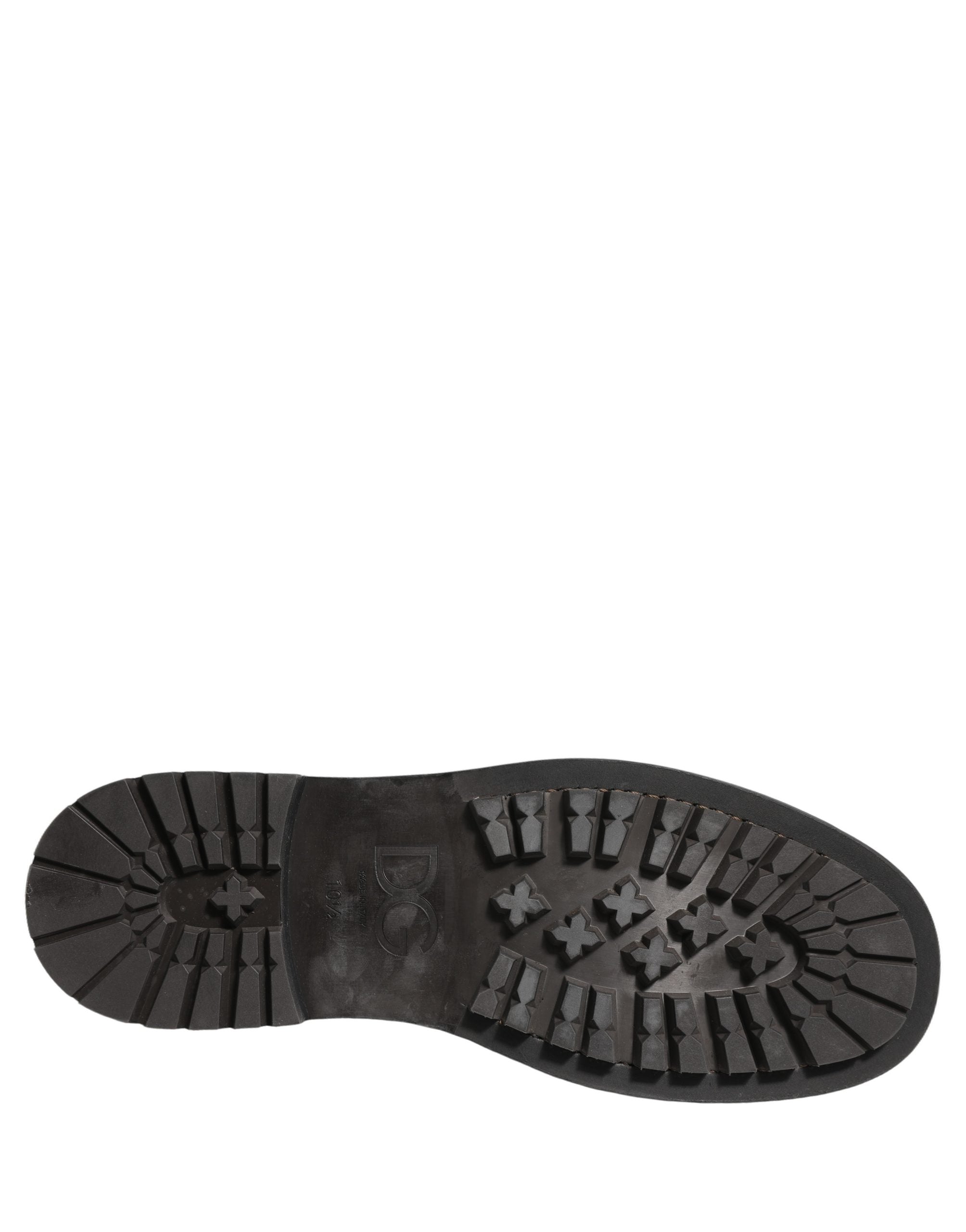 Indulge in the exquisite craftsmanship of Dolce & Gabbana's Dress Black Leather Lace Up Derby Men Shoes, a timeless expression of luxury designed for the discerning individual.