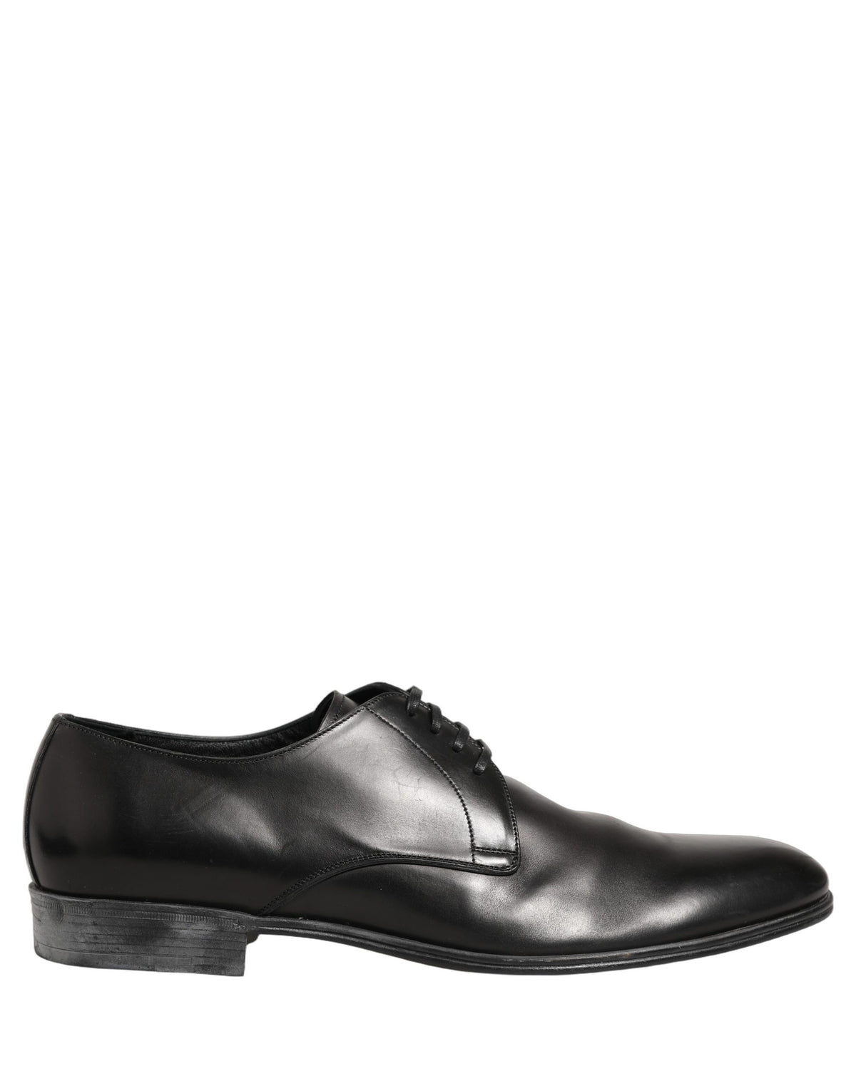 Dolce & Gabbana Black Leather Derby Shoes for Timeless Elegance