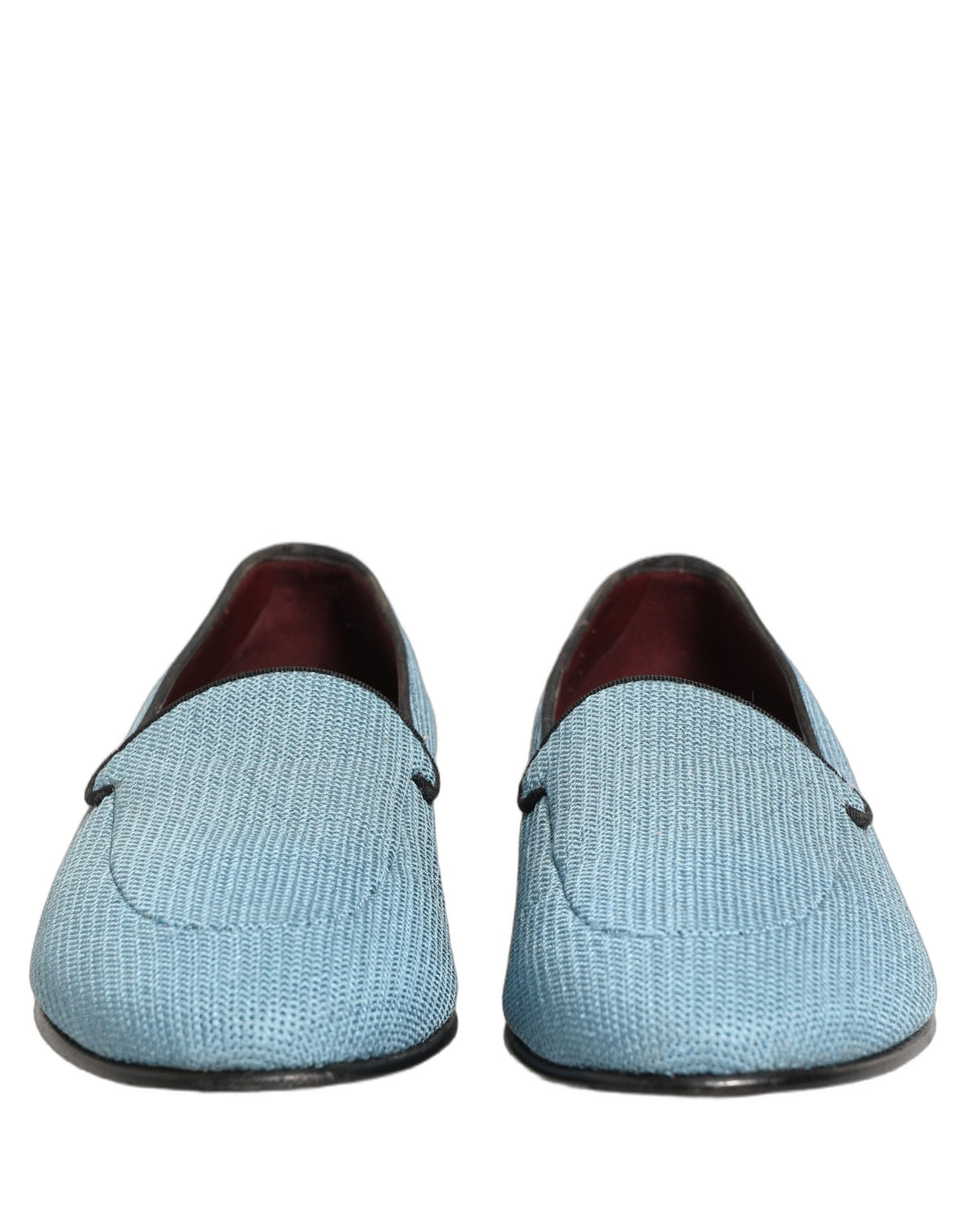 Dolce & Gabbana Light Blue Woven Dress Loafers - Timeless Luxury