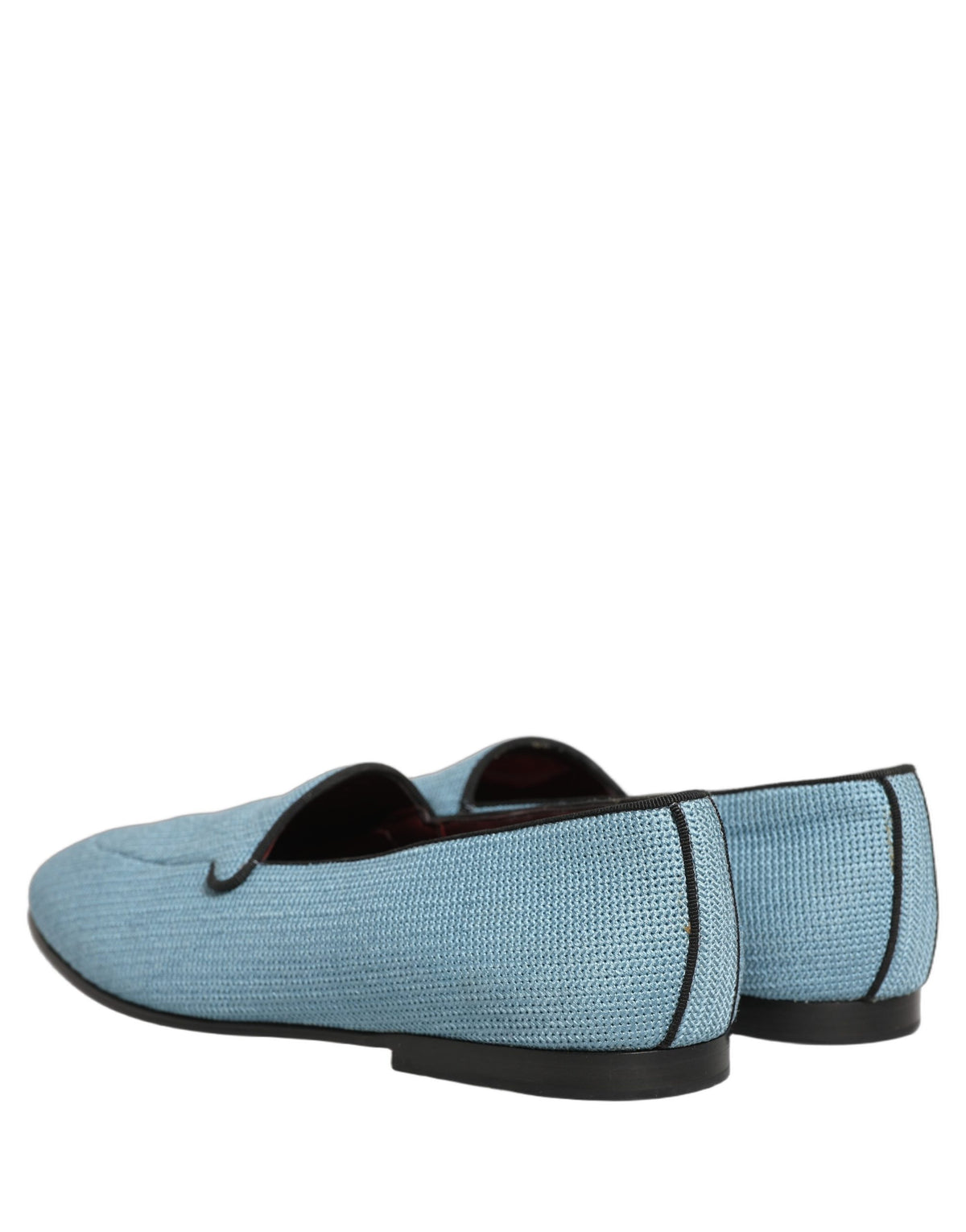 Dolce & Gabbana Blue Woven Slip-On Loafers - Timeless Luxury