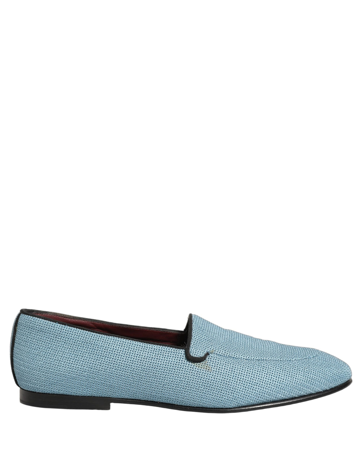 Dolce & Gabbana Blue Leather Slip-On Loafers for Timeless Elegance