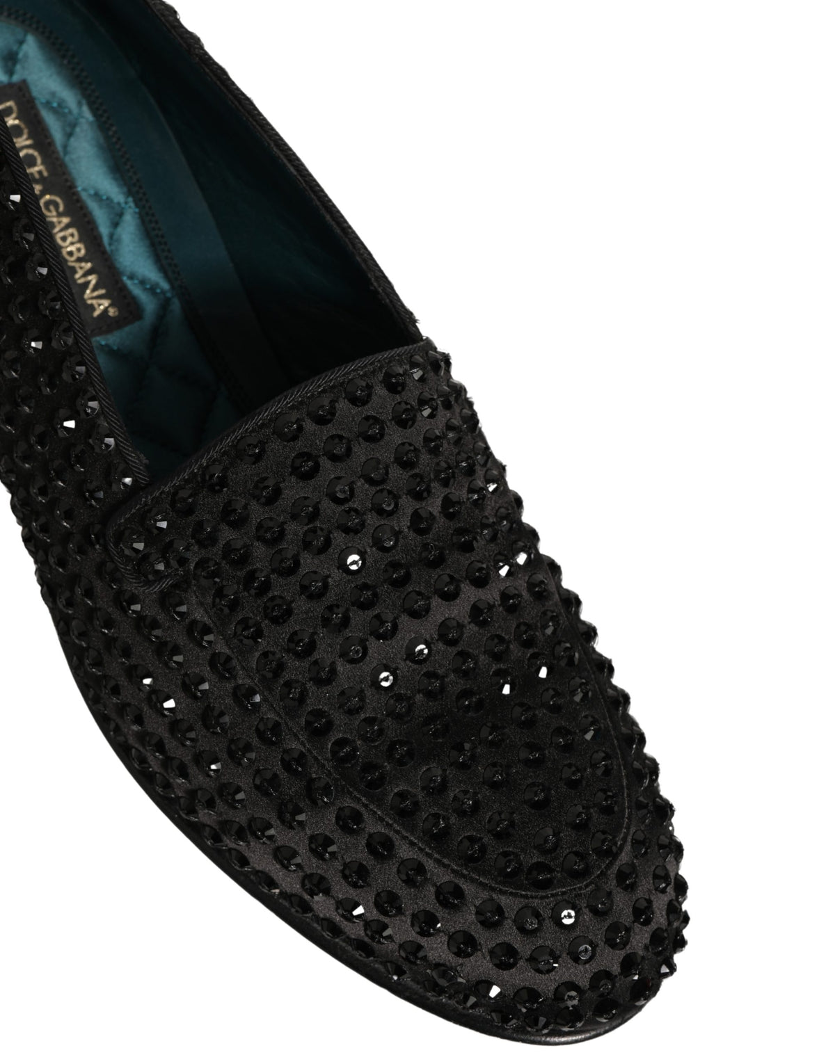 Dolce & Gabbana Black Rhinestone Loafers - Timeless Luxury