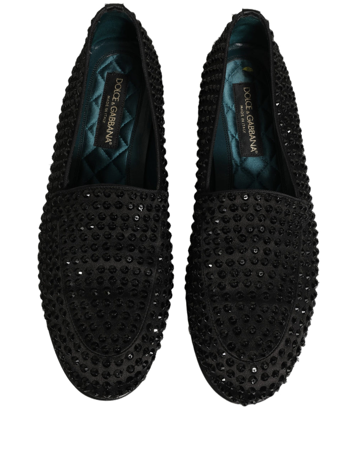 Dolce & Gabbana Black Rhinestone Loafers - Timeless Luxury