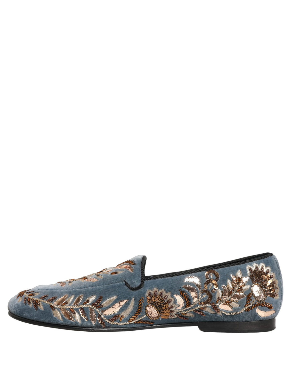 Dolce & Gabbana Blue Velvet Loafers - Exquisite Italian Luxury