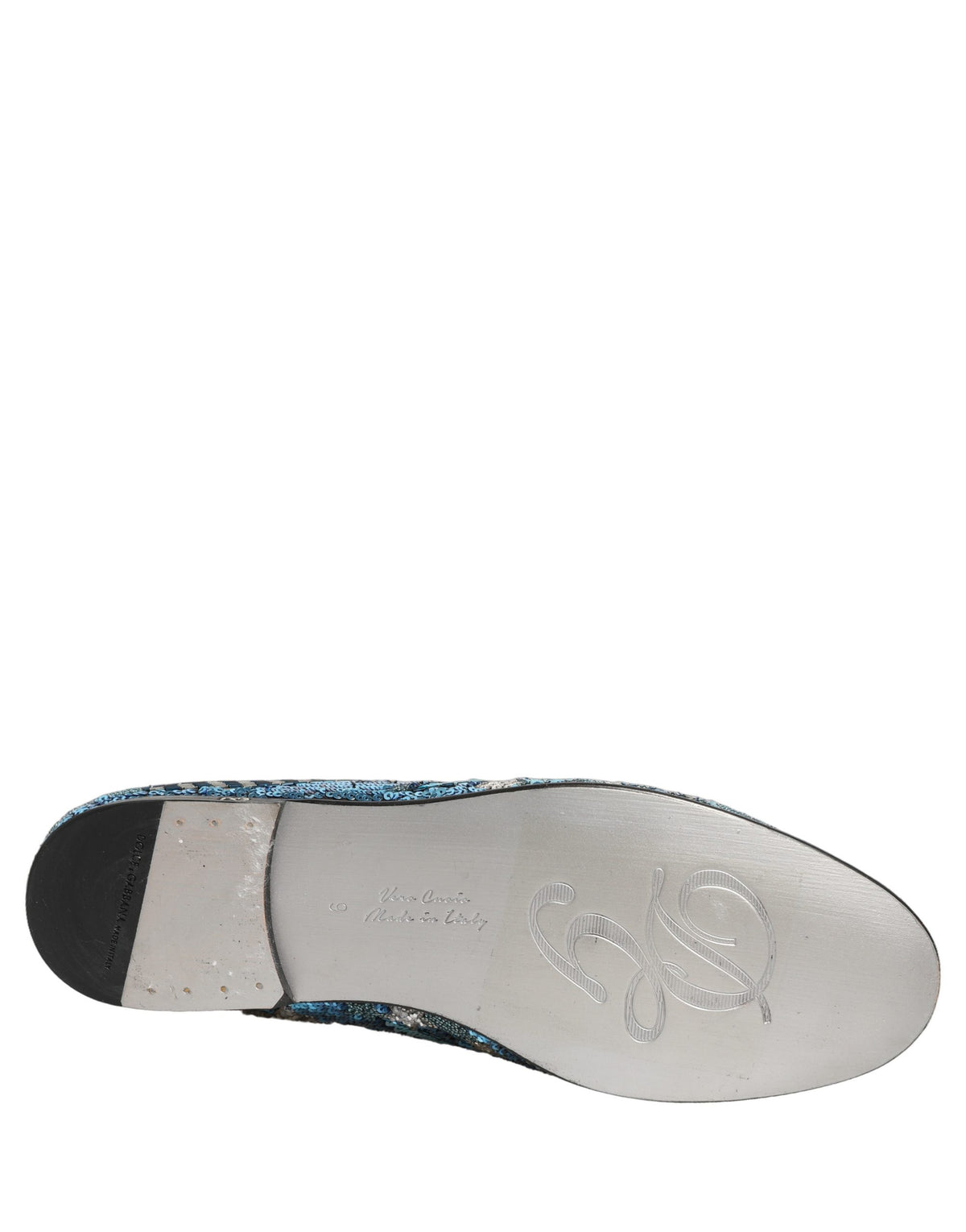 Dolce & Gabbana Multicolor Embroidered Sequin Loafers Couture
