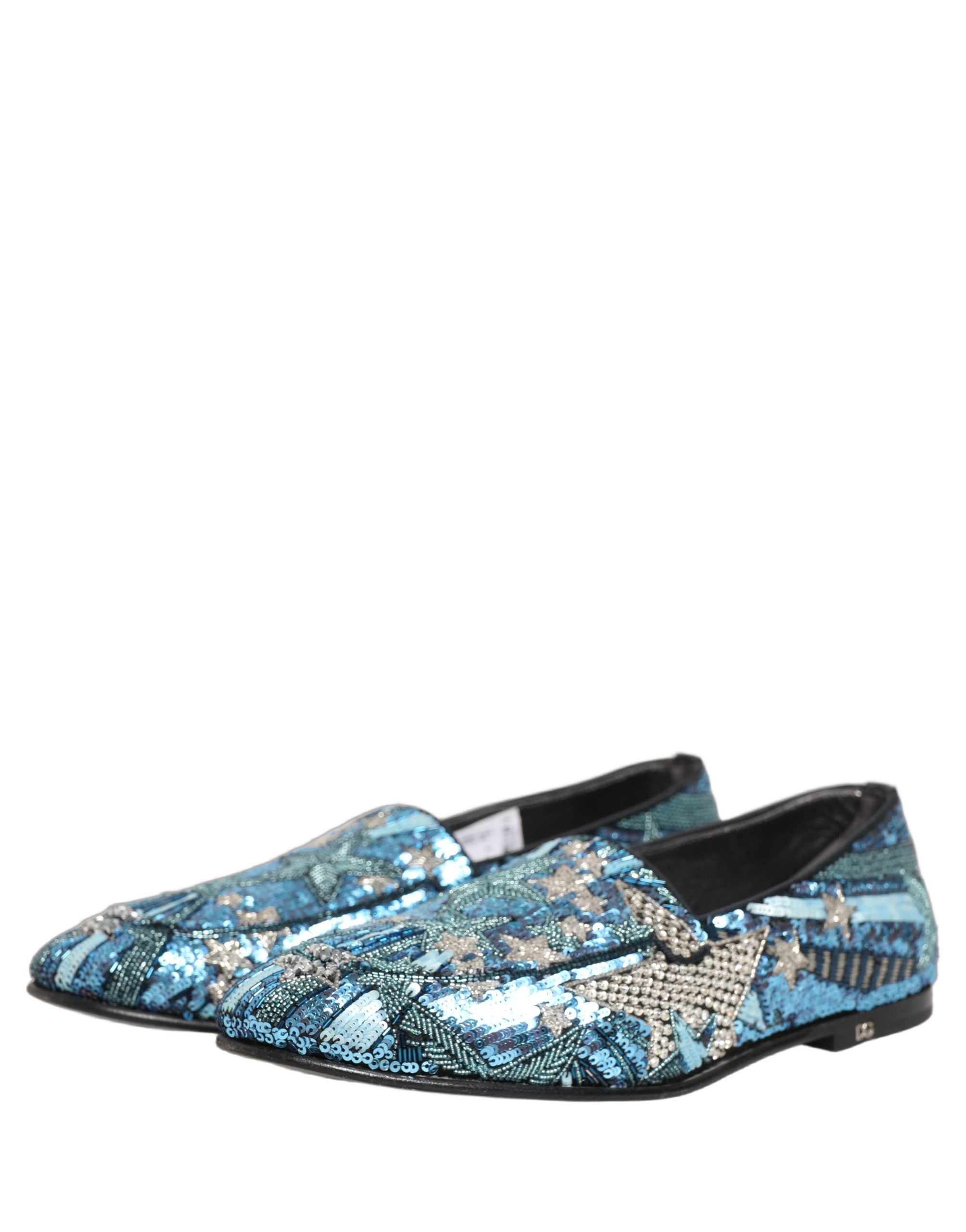 Elevate your style with Dolce & Gabbana's Multicolor Embroidered Sequin Loafers, a testament to Italian craftsmanship and vibrant artistry, perfect for the discerning connoisseur.