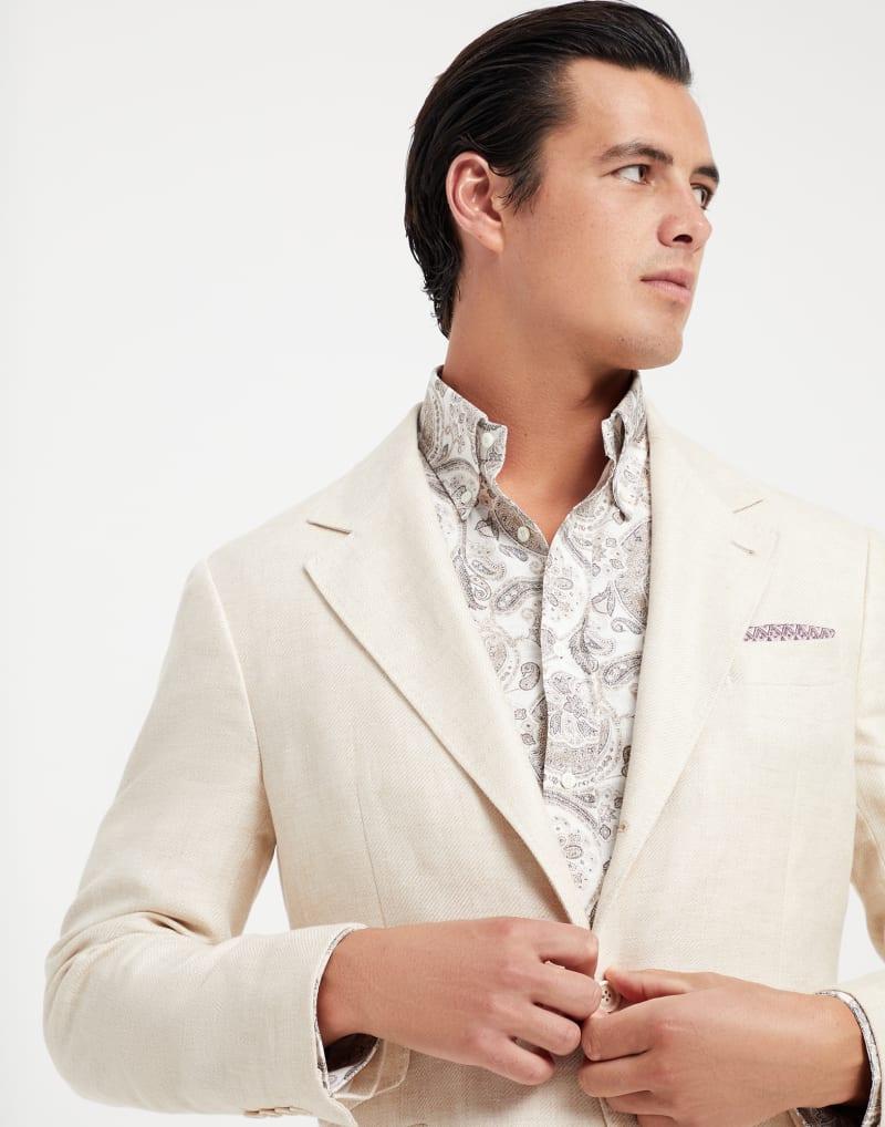 Brunello Cucinelli Green Linen Blazer