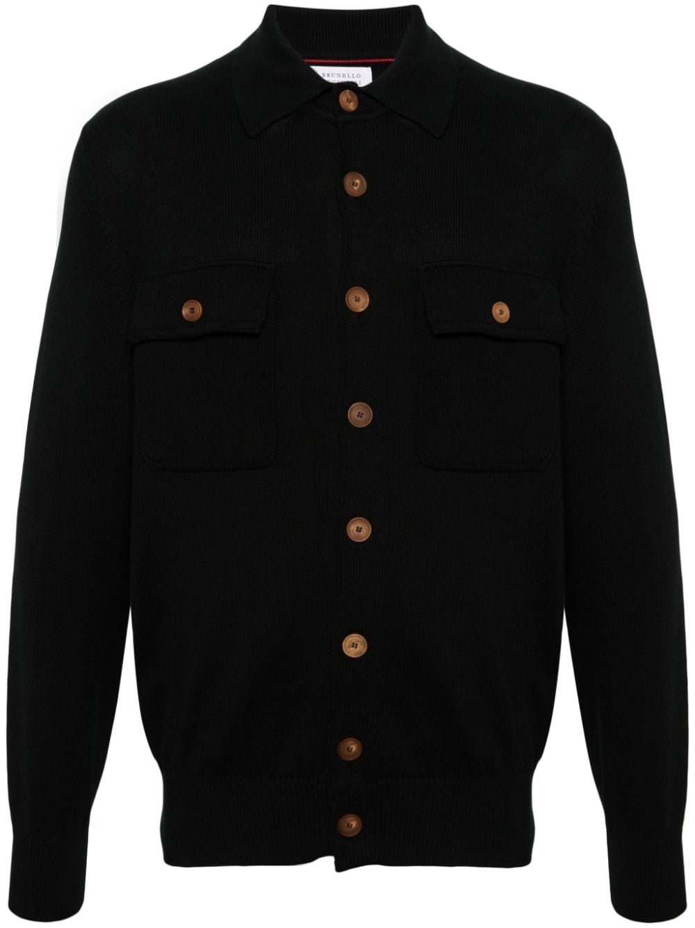Brunello Cucinelli Black Cotton Cardigan