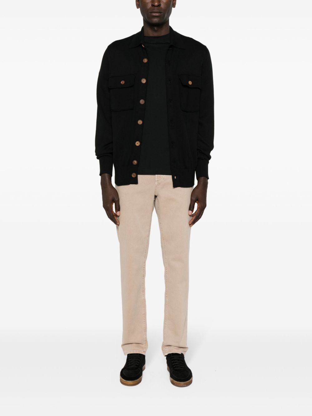 Brunello Cucinelli Black Cotton Cardigan