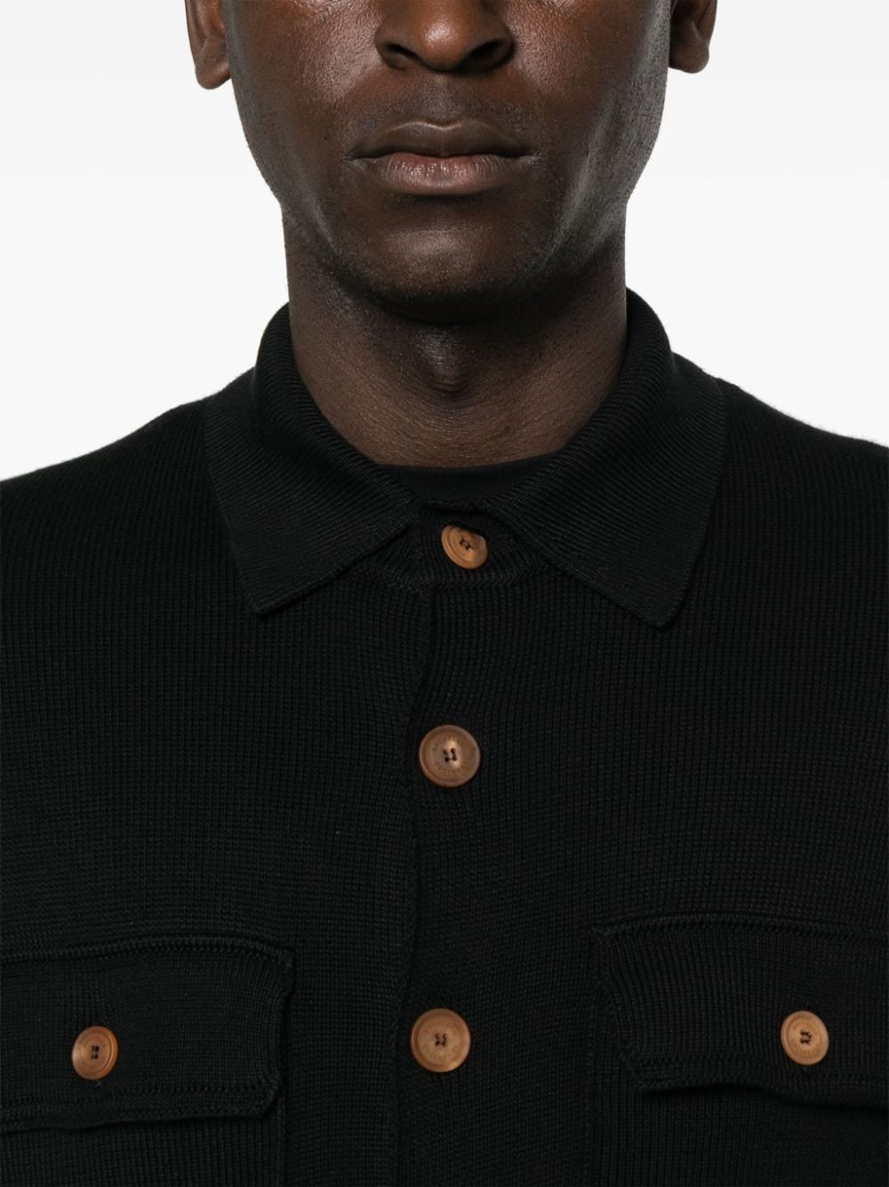 Brunello Cucinelli Black Cotton Cardigan