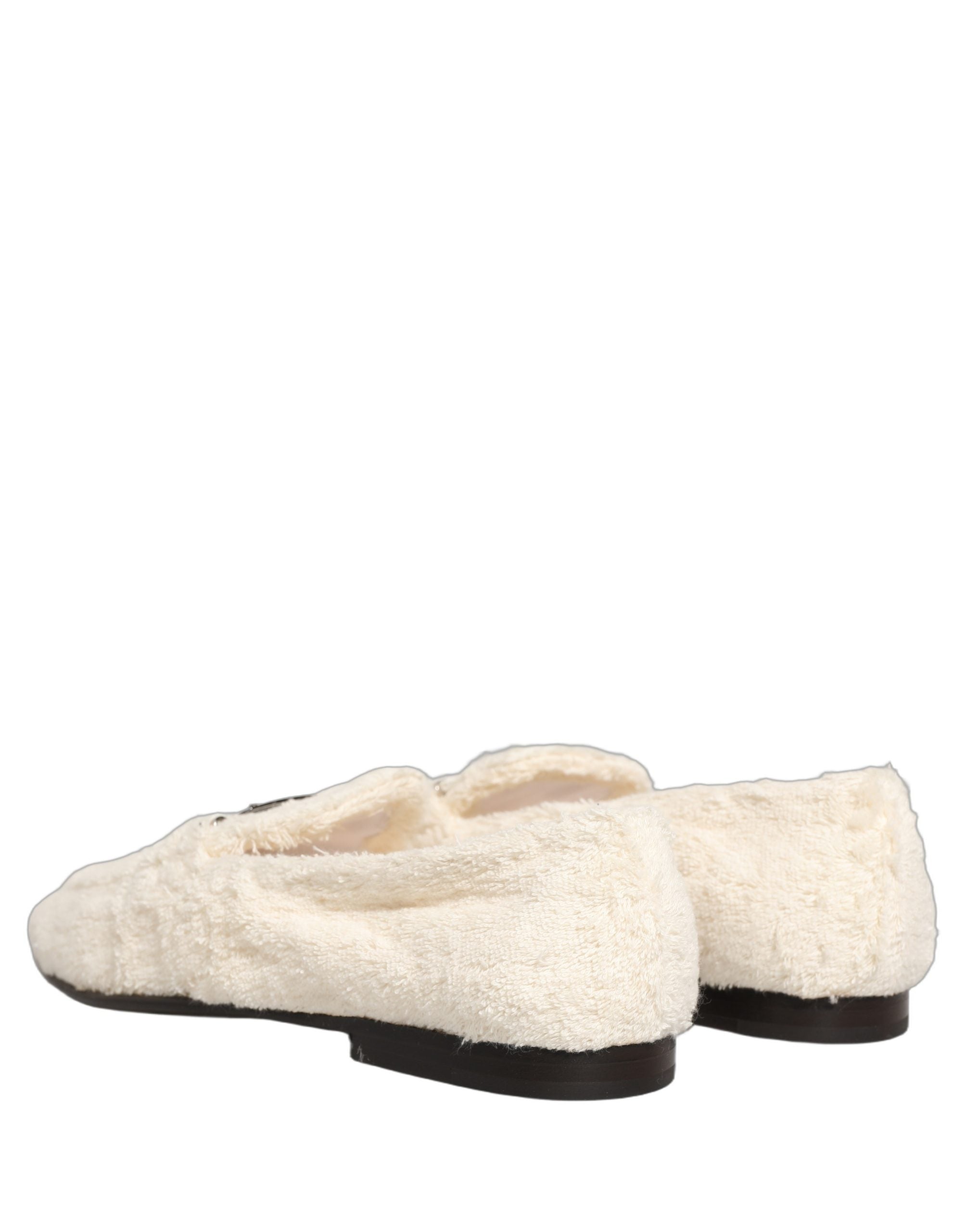 Dolce & Gabbana White Fur Shearling Loafers - Luxurious Footwear