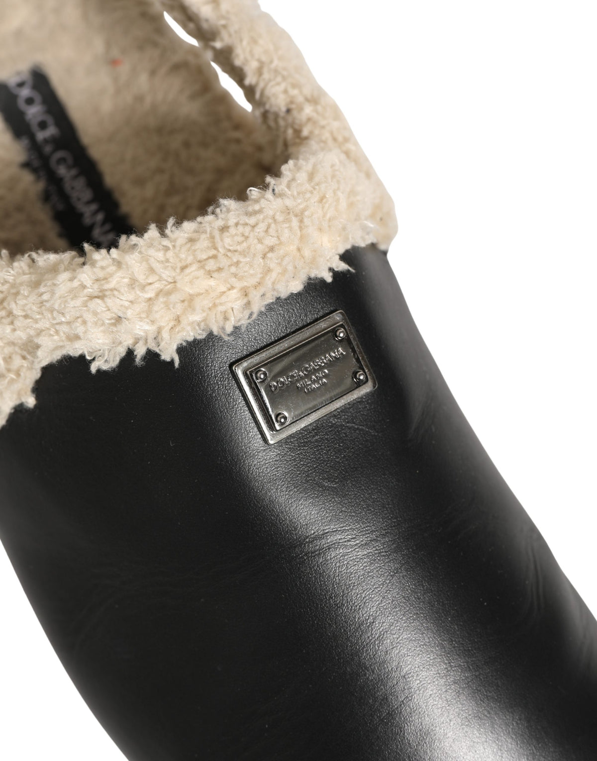 Dolce & Gabbana Faux Fur Luxury Slides Sandals for Timeless Elegance