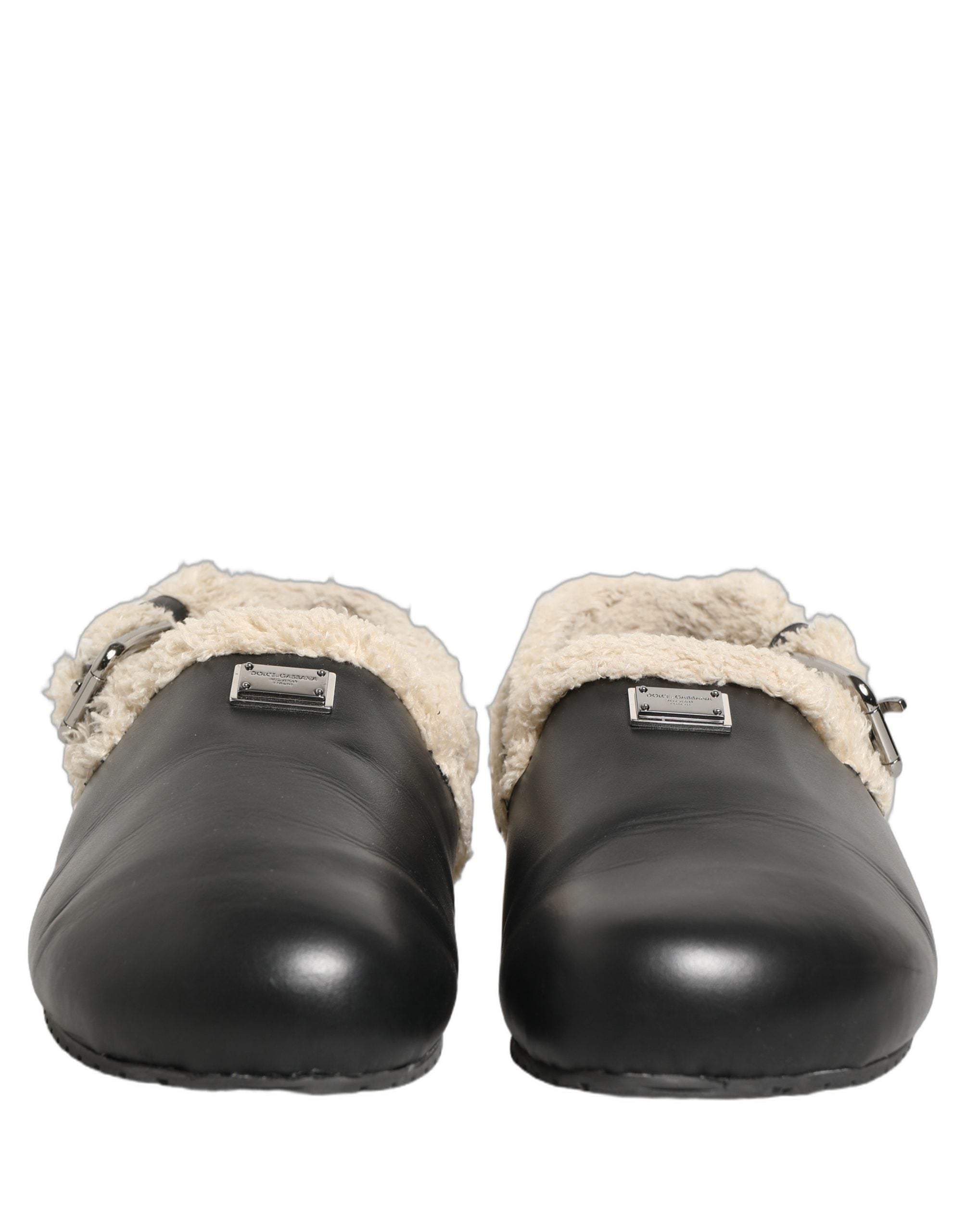 Dolce & Gabbana Luxury Faux Fur Slides Sandals for Elevated Elegance