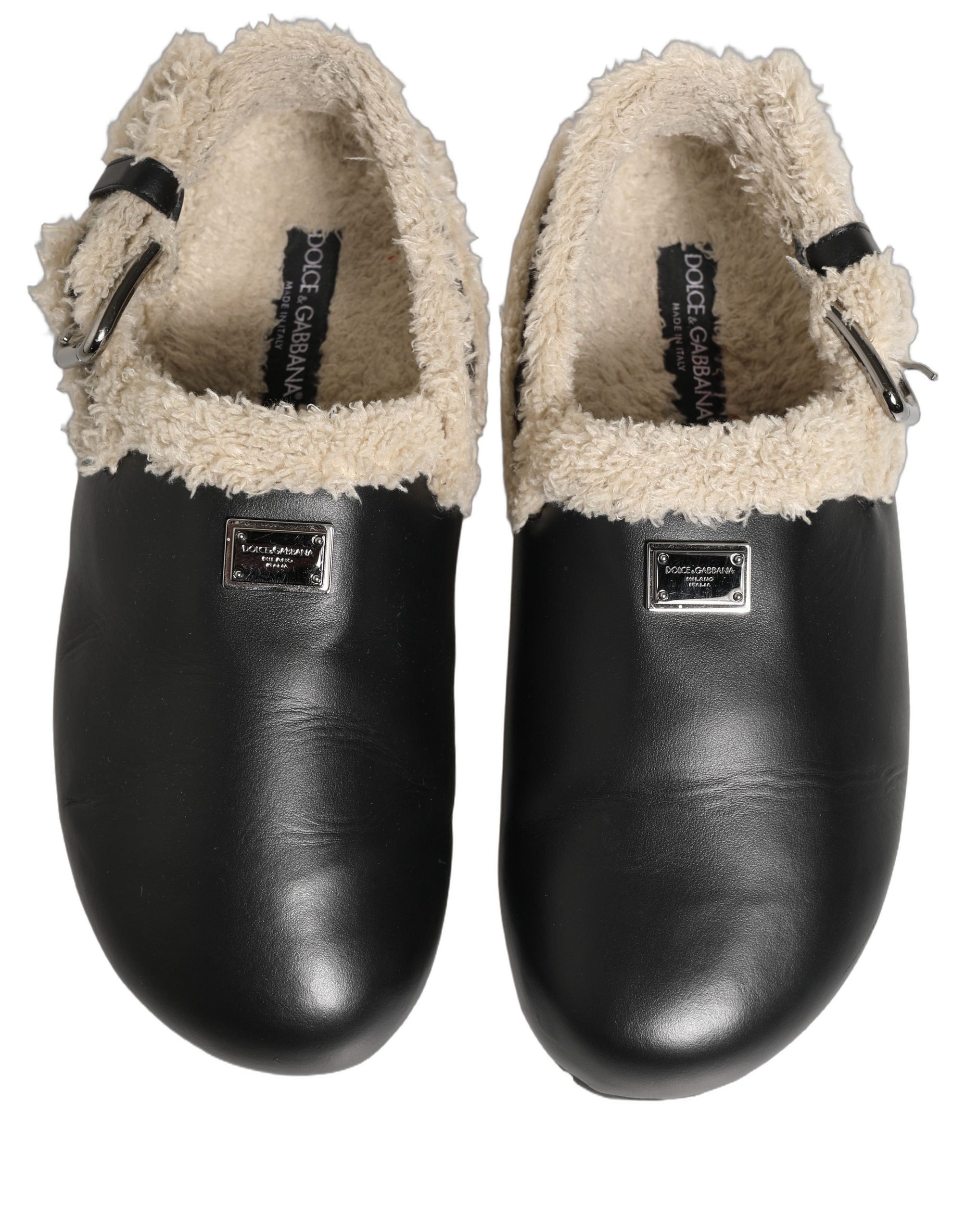 Dolce & Gabbana Luxe Faux Fur Slides Sandals for Timeless Elegance