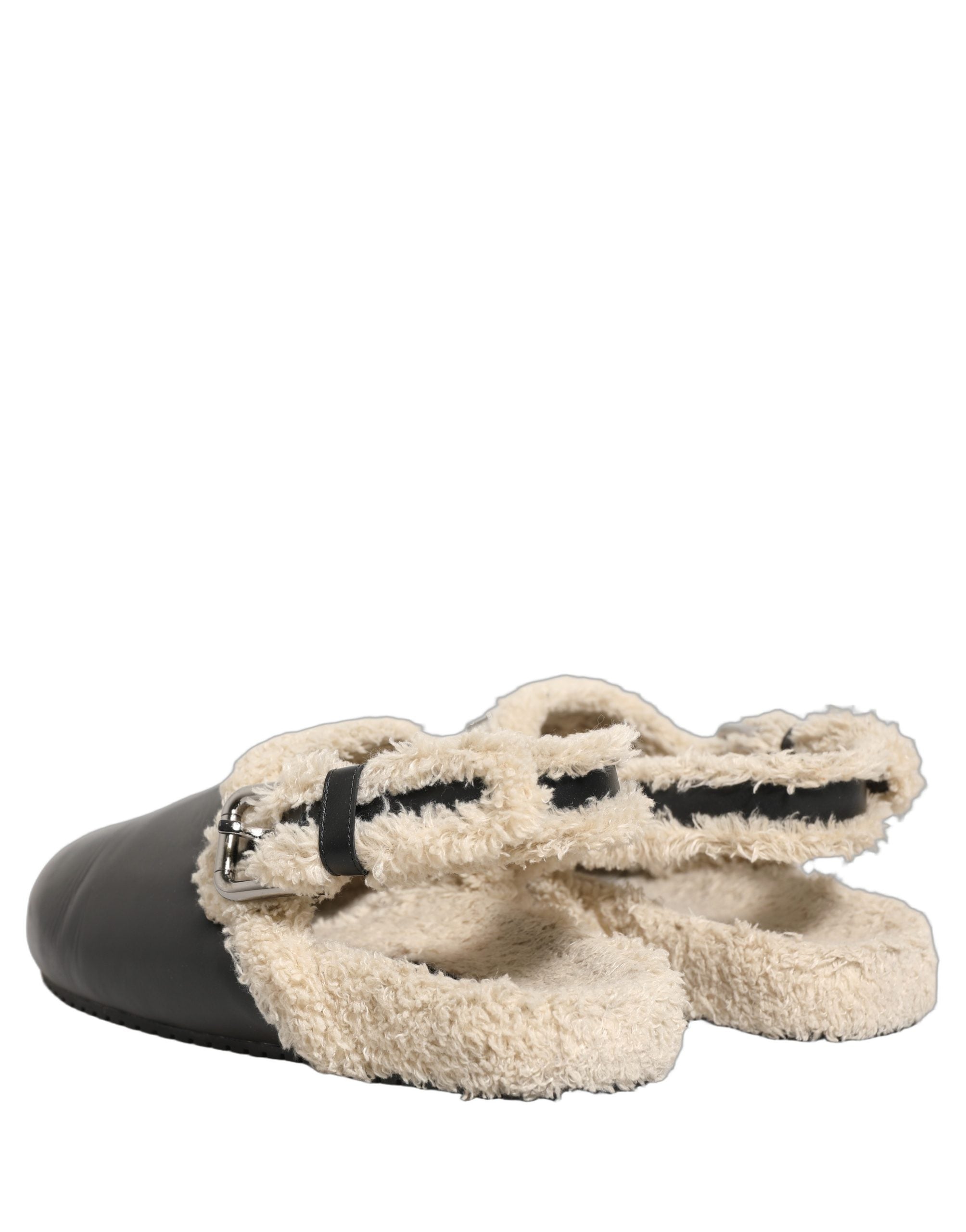 Dolce & Gabbana Luxe Faux Fur Slides Sandals for Timeless Elegance