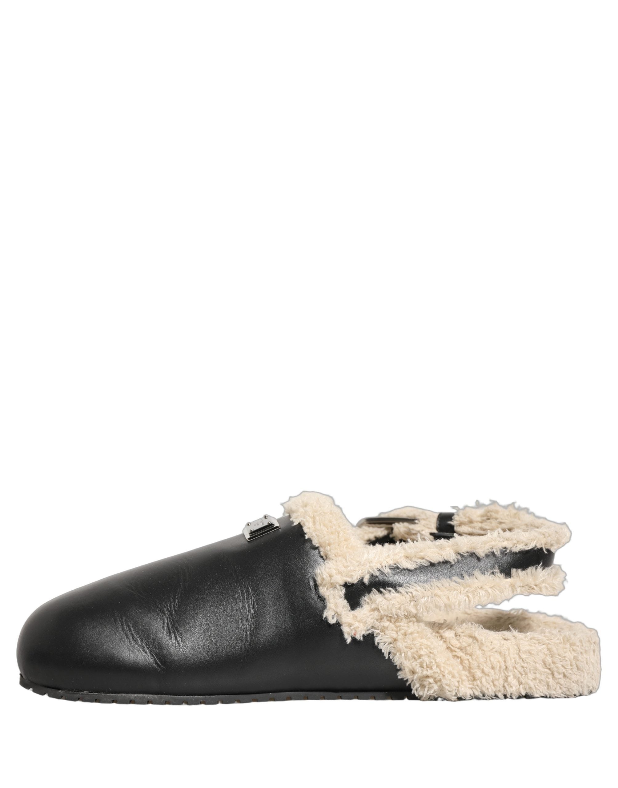Dolce & Gabbana Luxury Faux Fur Slides Sandals for Elevated Elegance