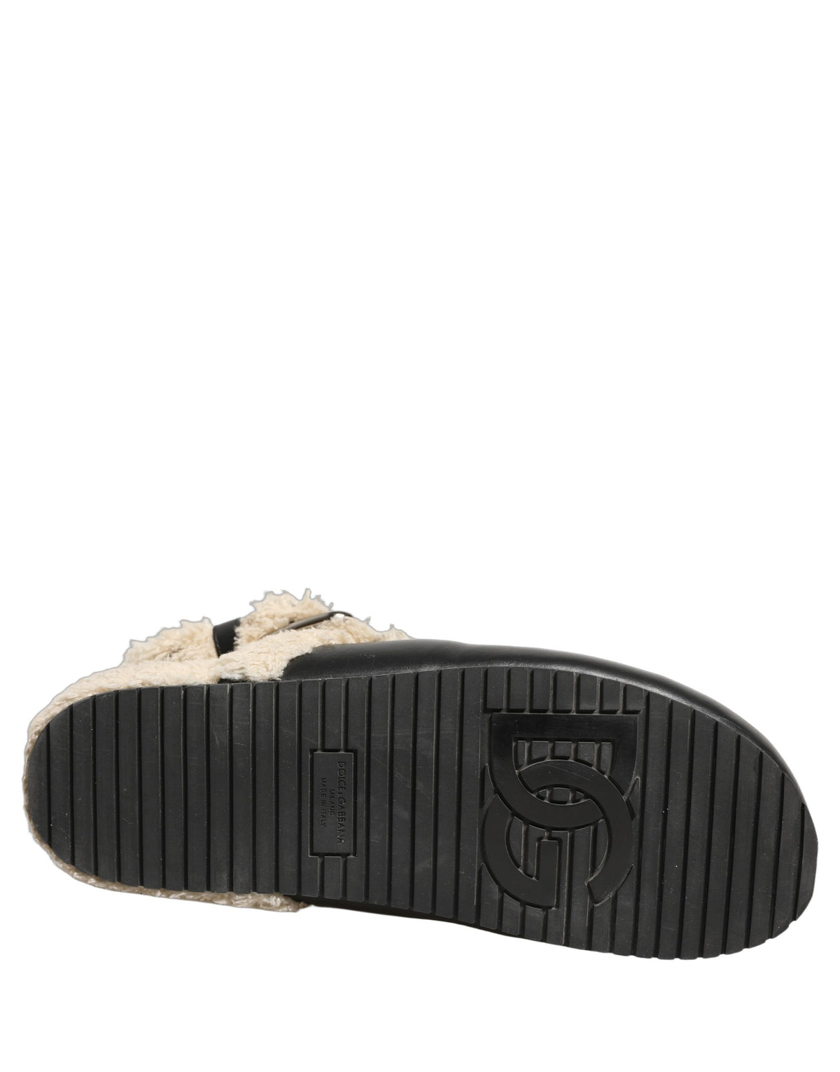 Dolce & Gabbana Luxe Faux Fur Slides Sandals for Timeless Elegance
