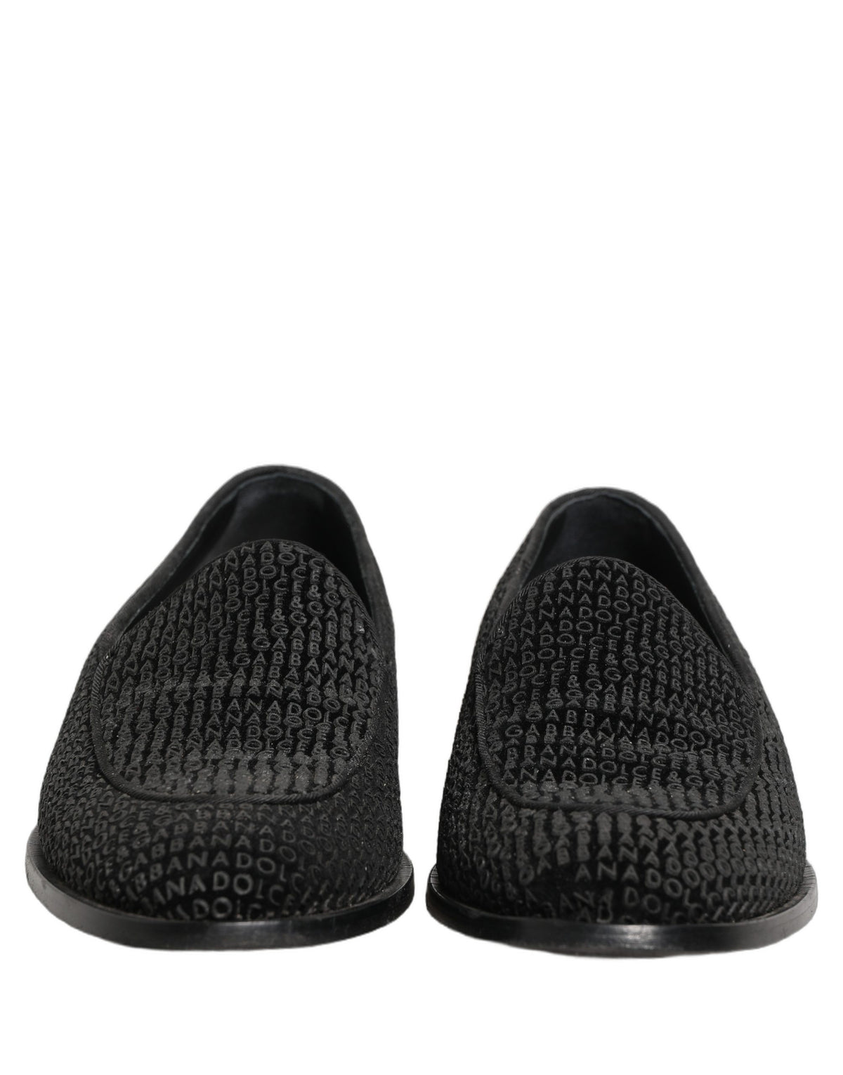 Dolce & Gabbana Black Velvet Dress Loafers - Timeless Luxury