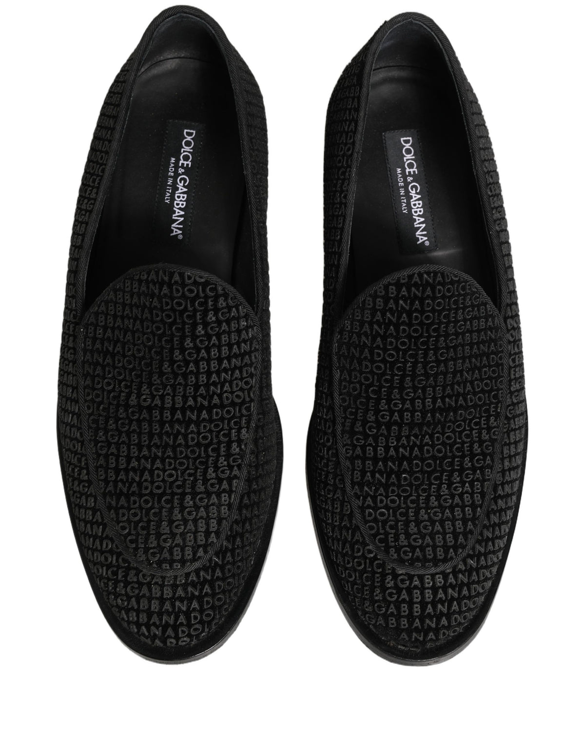 Dolce & Gabbana Black Velvet Dress Loafers - Luxurious Elegance