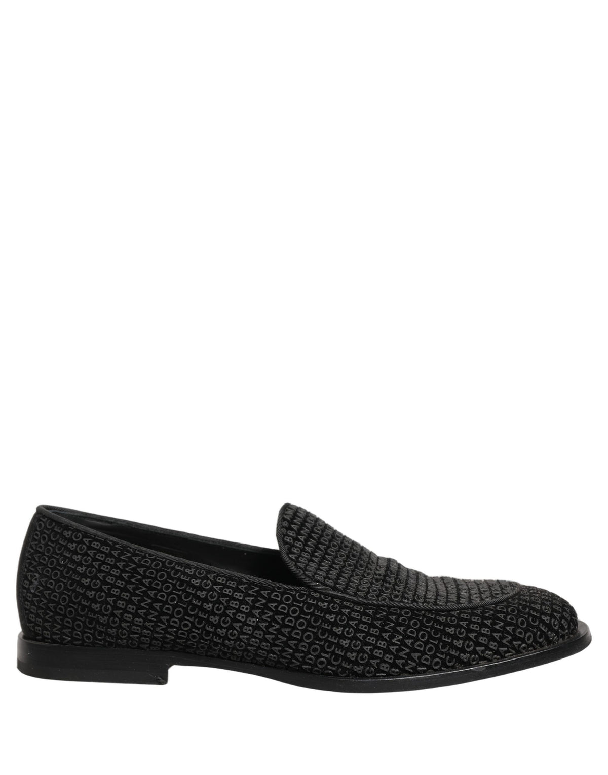Dolce & Gabbana Black Velvet Dress Loafers - Artisanal Elegance