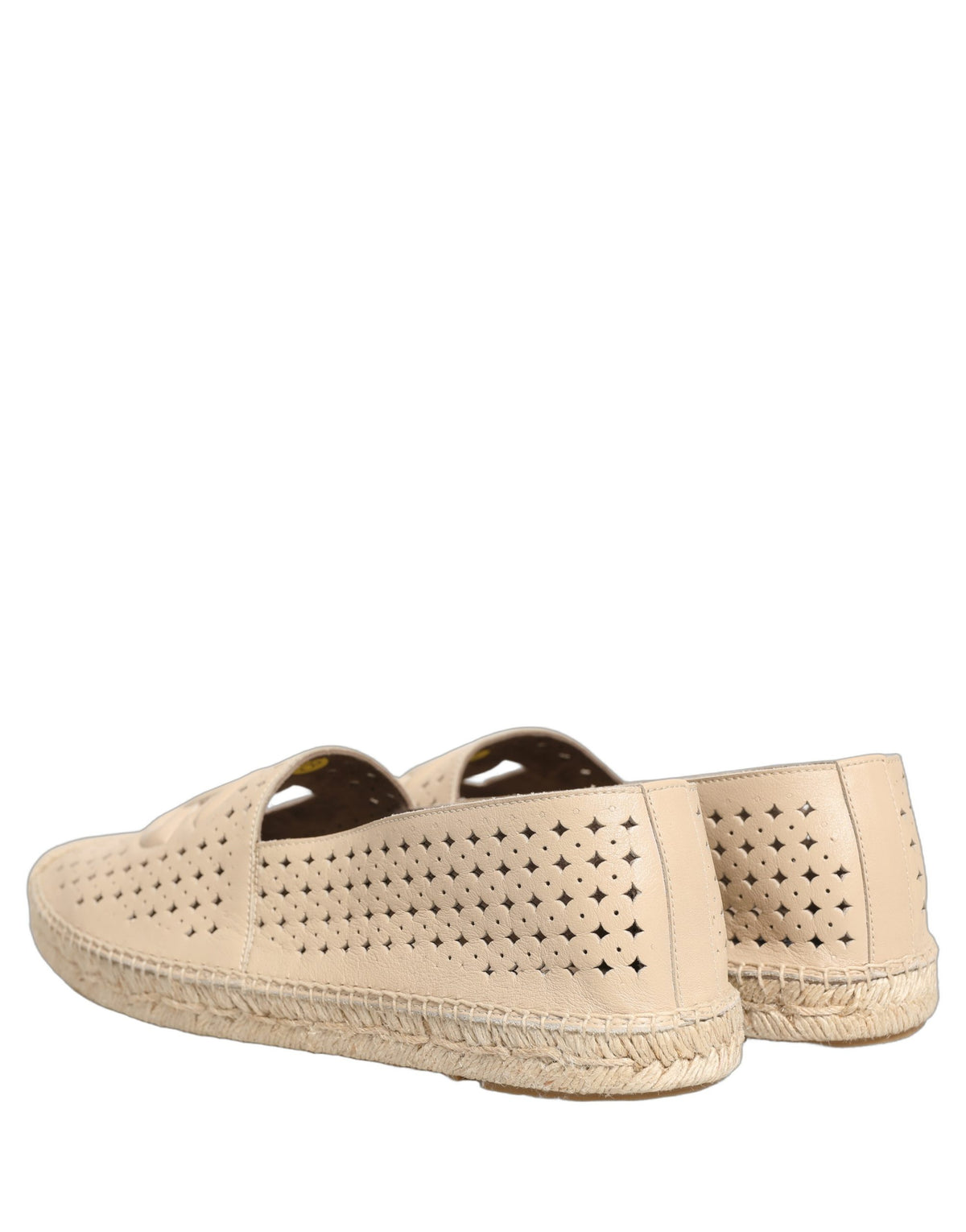 Dolce & Gabbana Beige Leather Espadrilles - Luxury Comfort Redefined